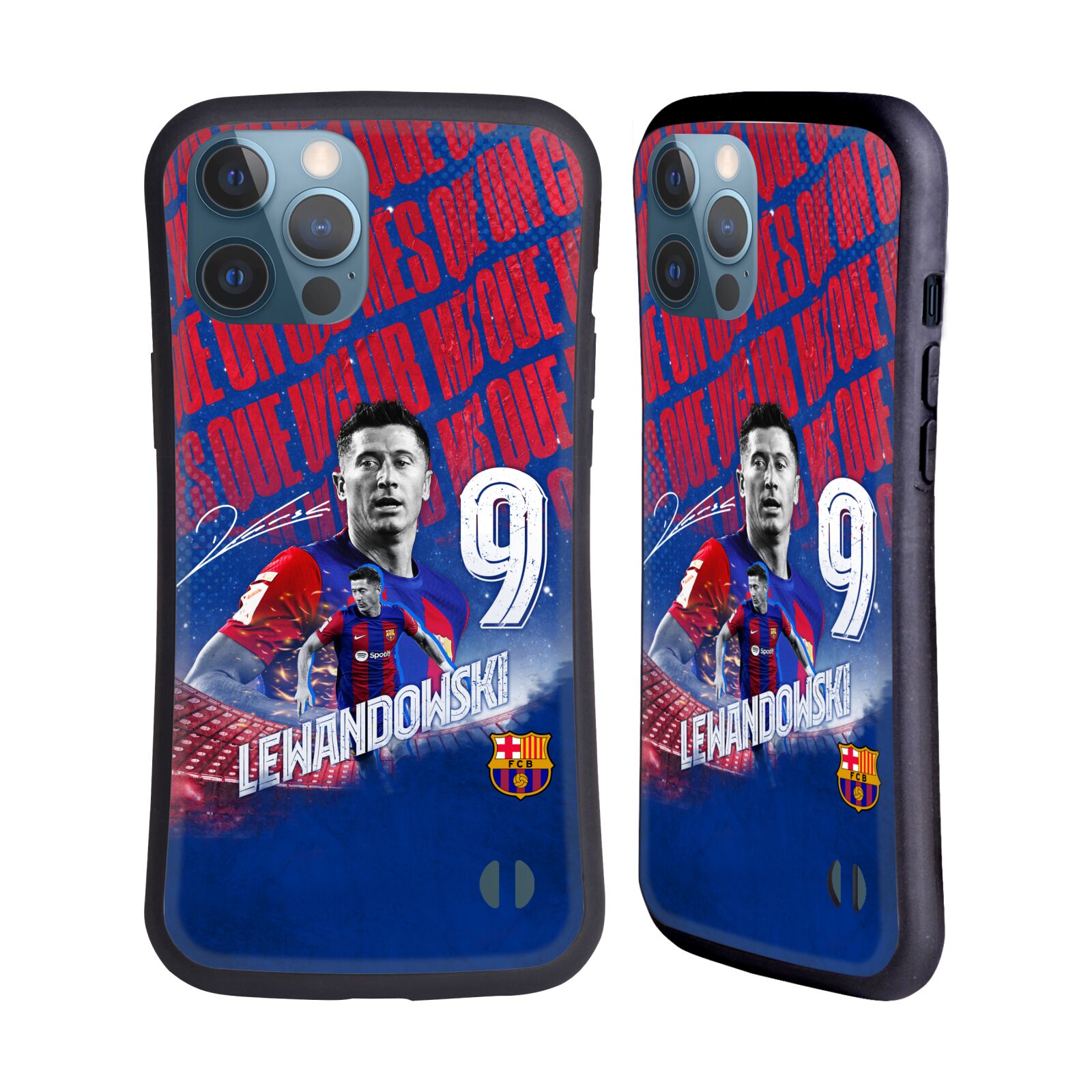 Odolný zadní obal pro mobil Apple iPhone 13 PRO MAX - HEAD CASE - FC Barcelona - Robert Lewandowski
