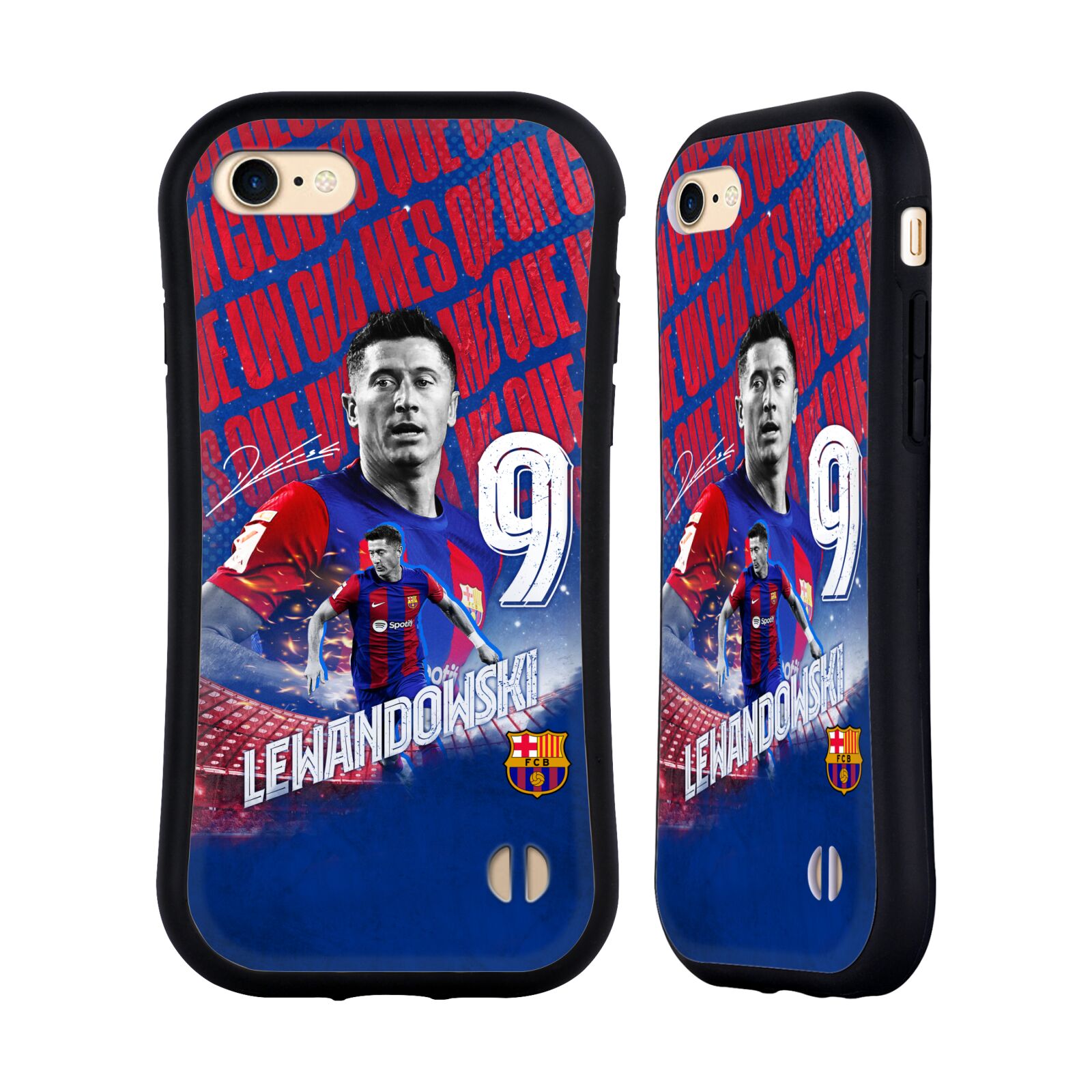 Odolný zadní obal pro mobil Apple Iphone 7/8/SE2020 - HEAD CASE - FC Barcelona - Robert Lewandowski
