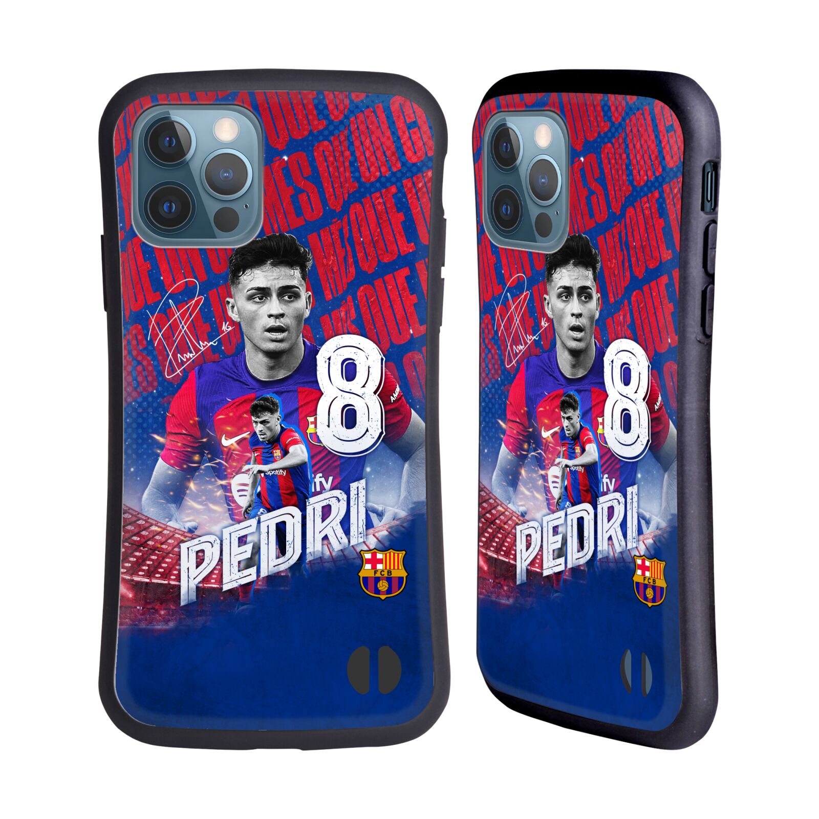 Odolný zadní obal pro mobil Apple iPhone 12 / iPhone 12 Pro - HEAD CASE - FC Barcelona - Pedri
