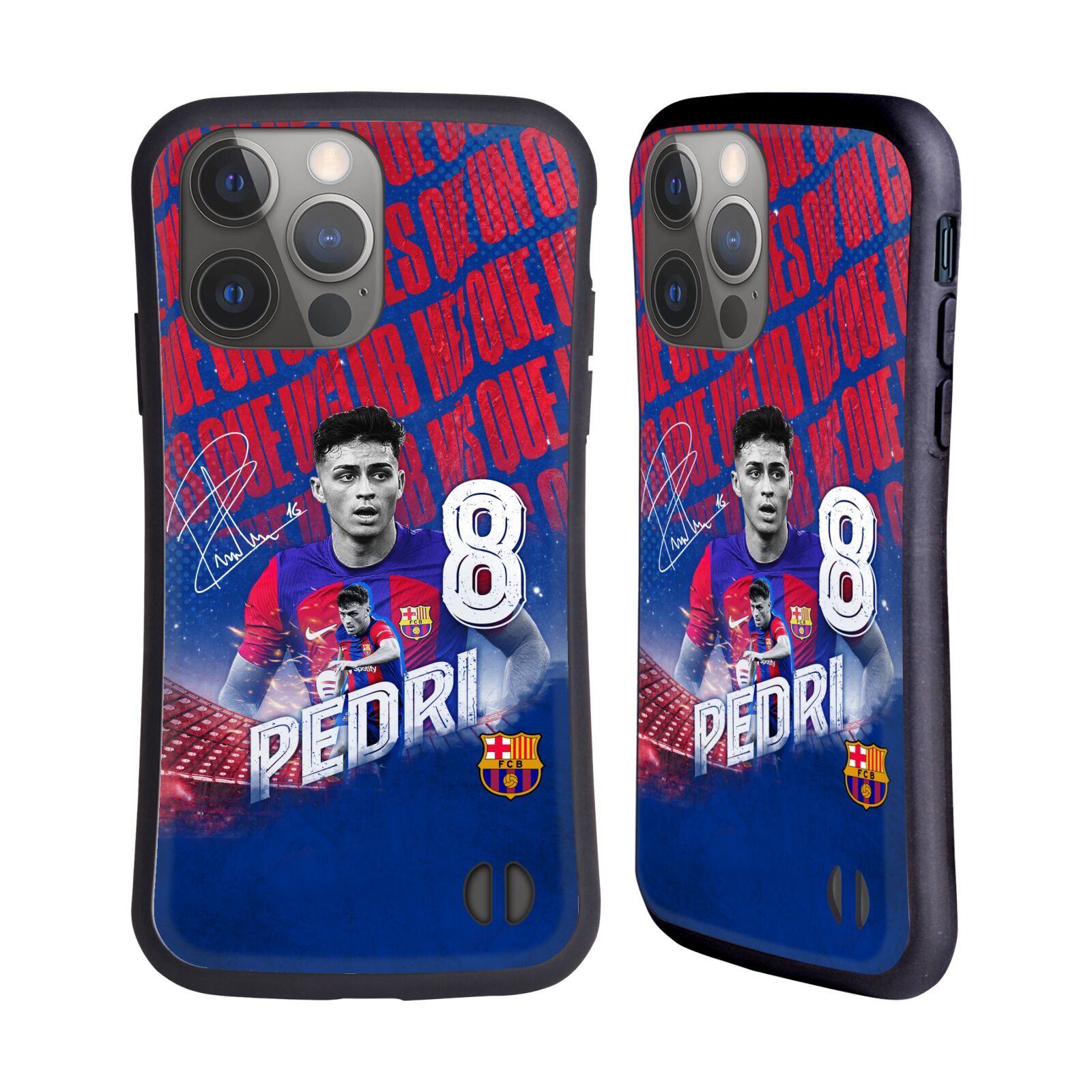 Odolný zadní obal pro mobil Apple iPhone 14 PRO - HEAD CASE - FC Barcelona - Pedri