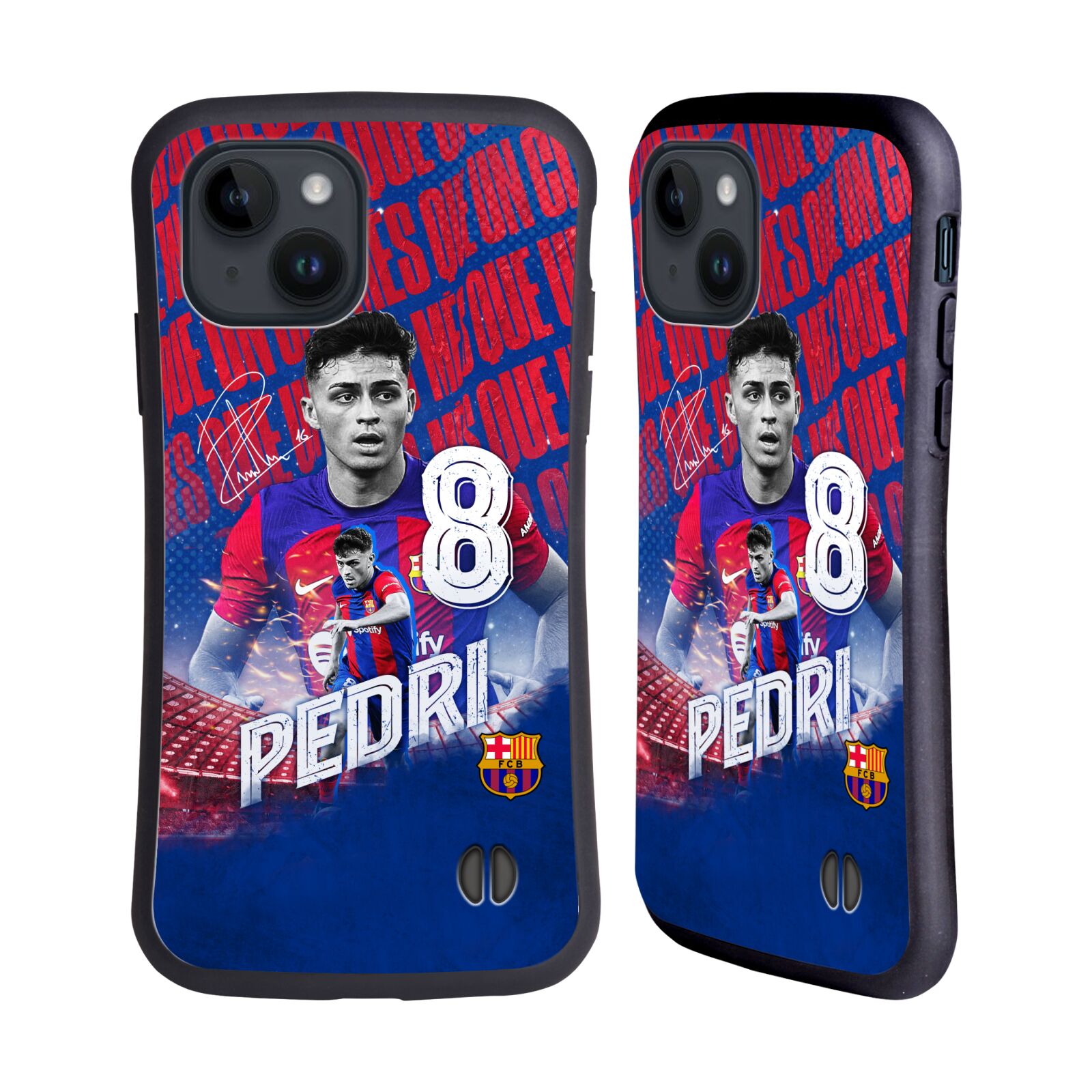 Odolný zadní obal pro mobil Apple iPhone 15 - HEAD CASE - FC Barcelona - Pedri