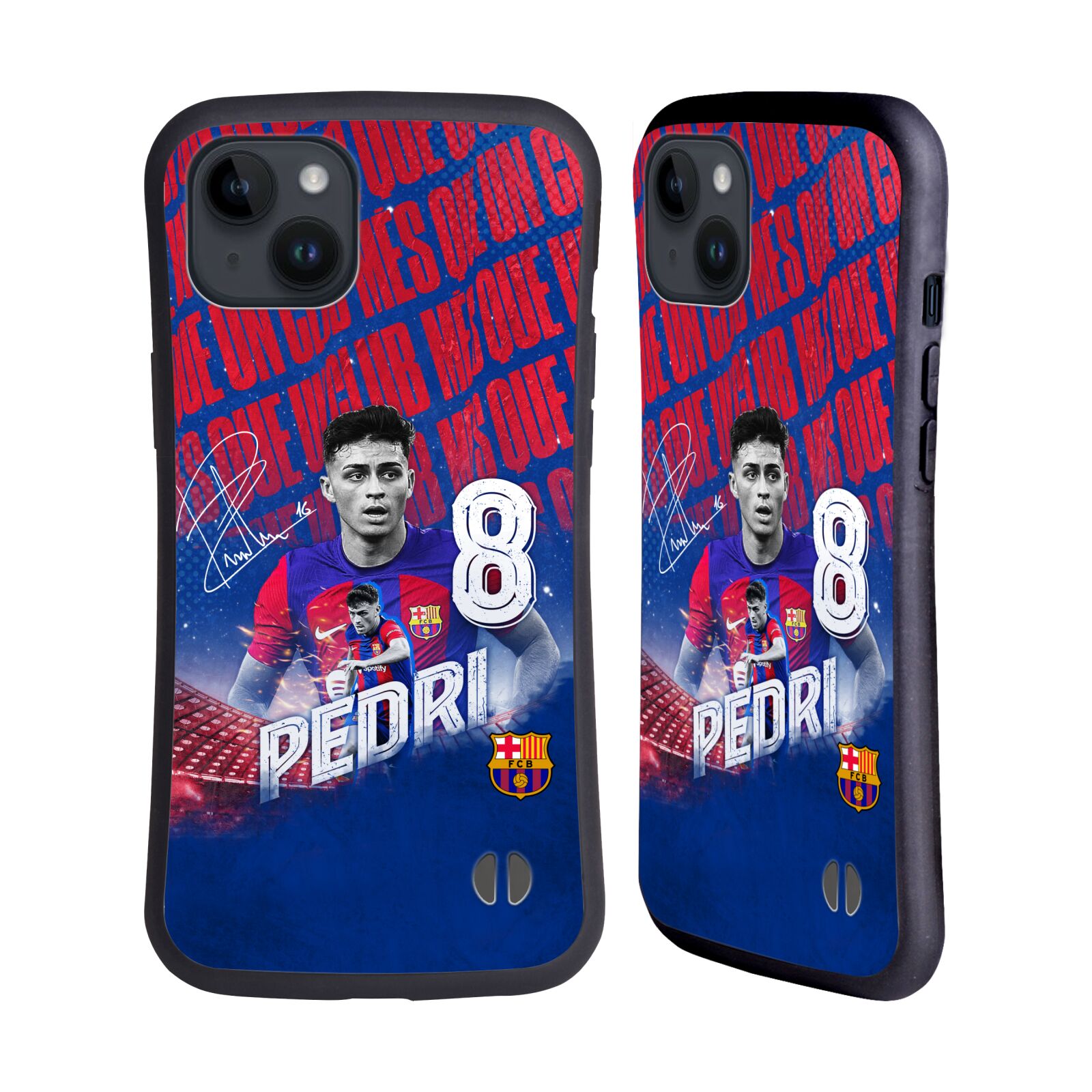 Odolný zadní obal pro mobil Apple iPhone 15 PLUS - HEAD CASE - FC Barcelona - Pedri