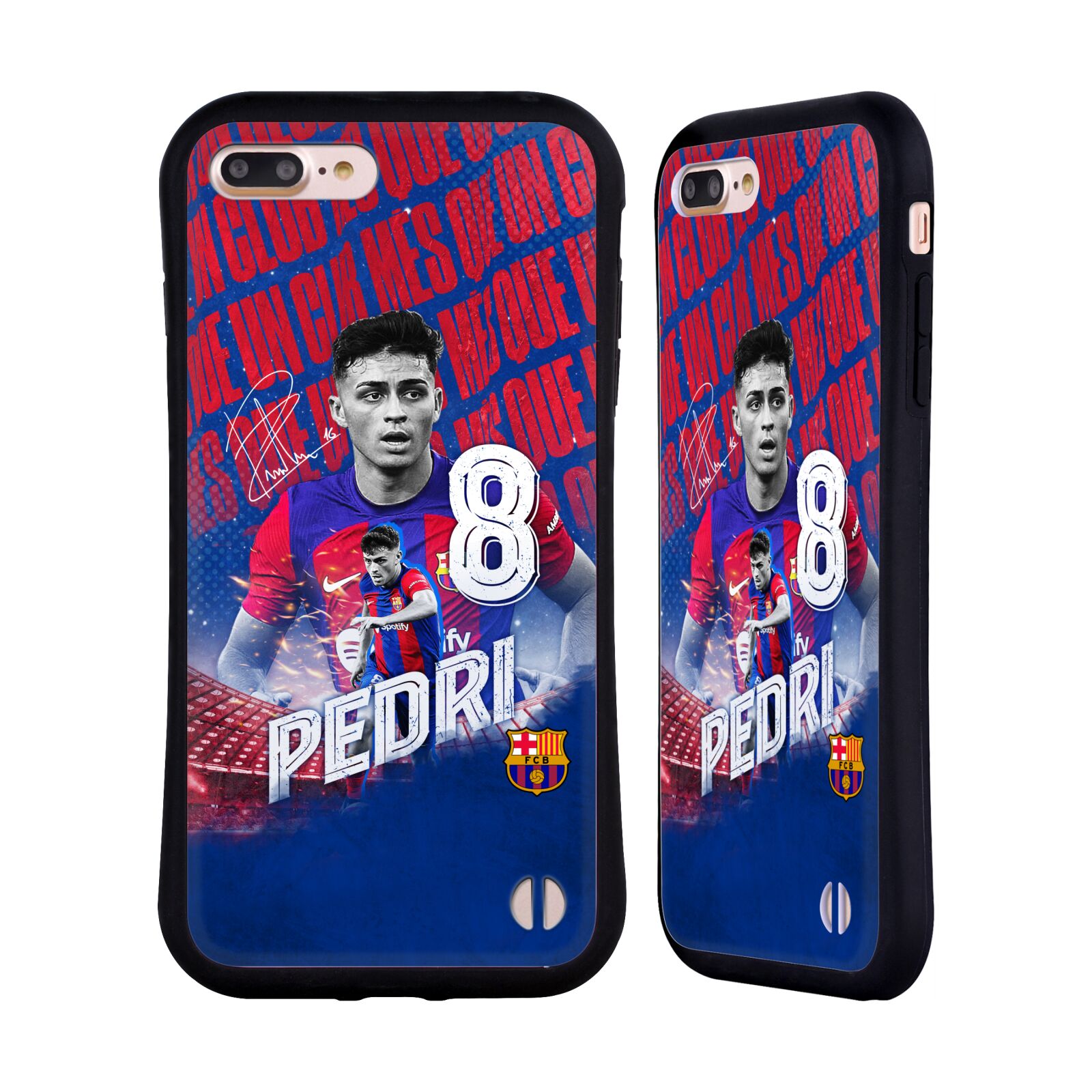 Odolný zadní obal pro mobil Apple Iphone 7+ /  8+ - HEAD CASE - FC Barcelona - Pedri
