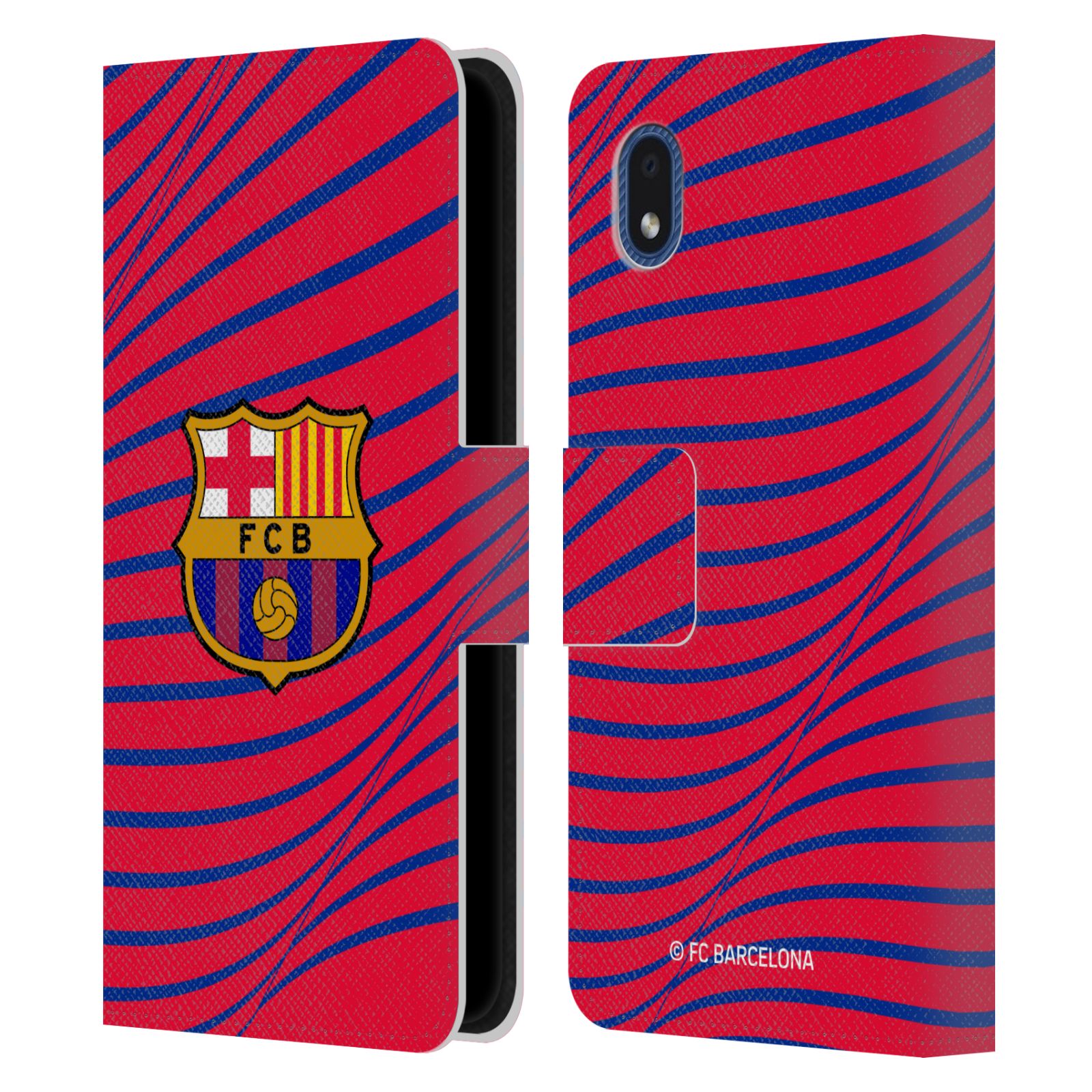 Pouzdro na mobil Samsung Galaxy A01 CORE - HEAD CASE - FC Barcelona - Grafická textura logo
