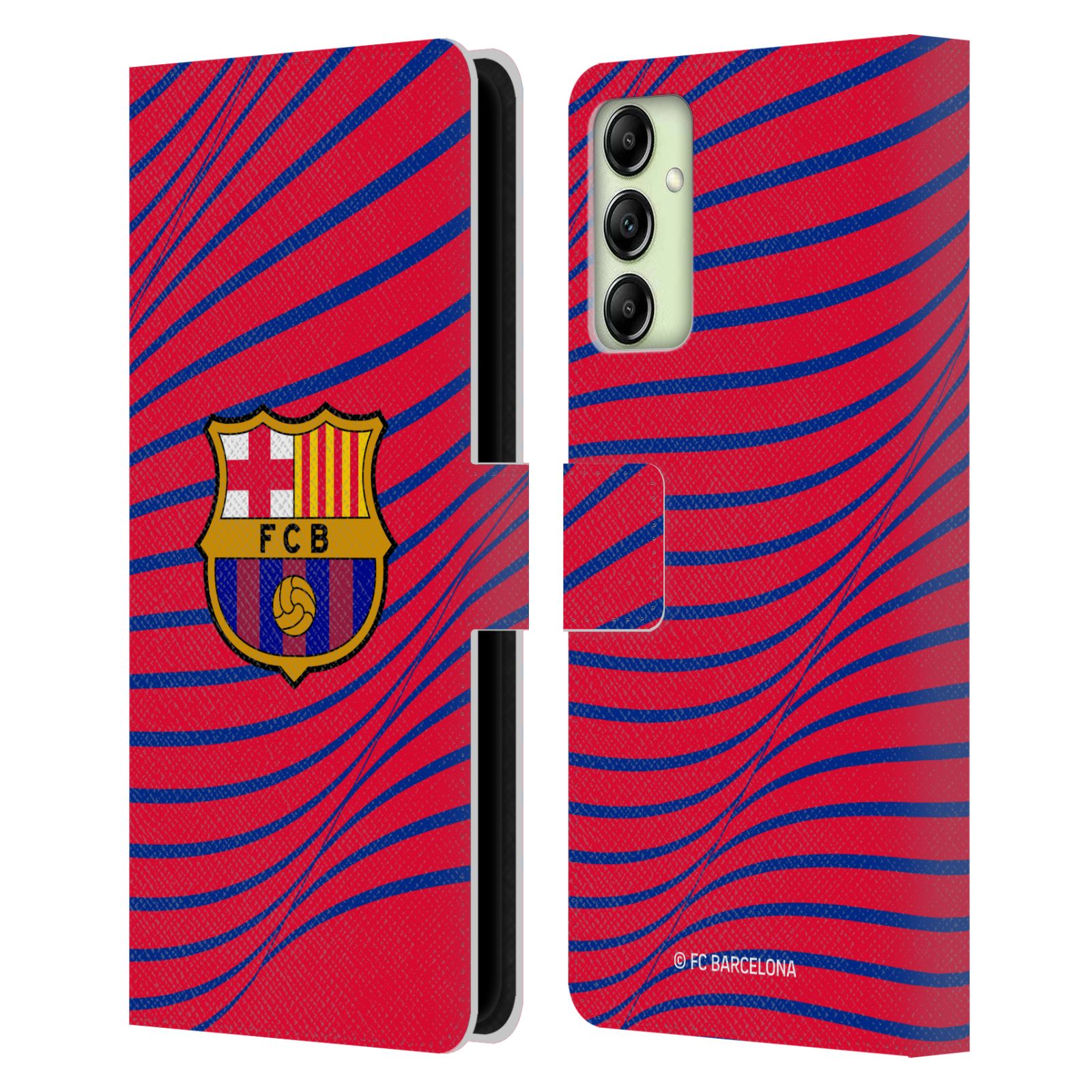 Pouzdro na mobil Samsung Galaxy A14 - HEAD CASE - FC Barcelona - Grafická textura logo