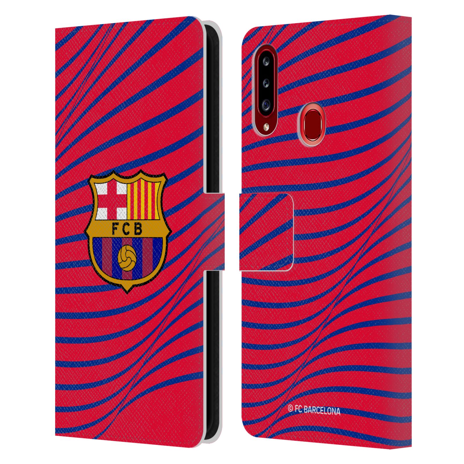 Pouzdro na mobil Samsung Galaxy A20S - HEAD CASE - FC Barcelona - Grafická textura logo