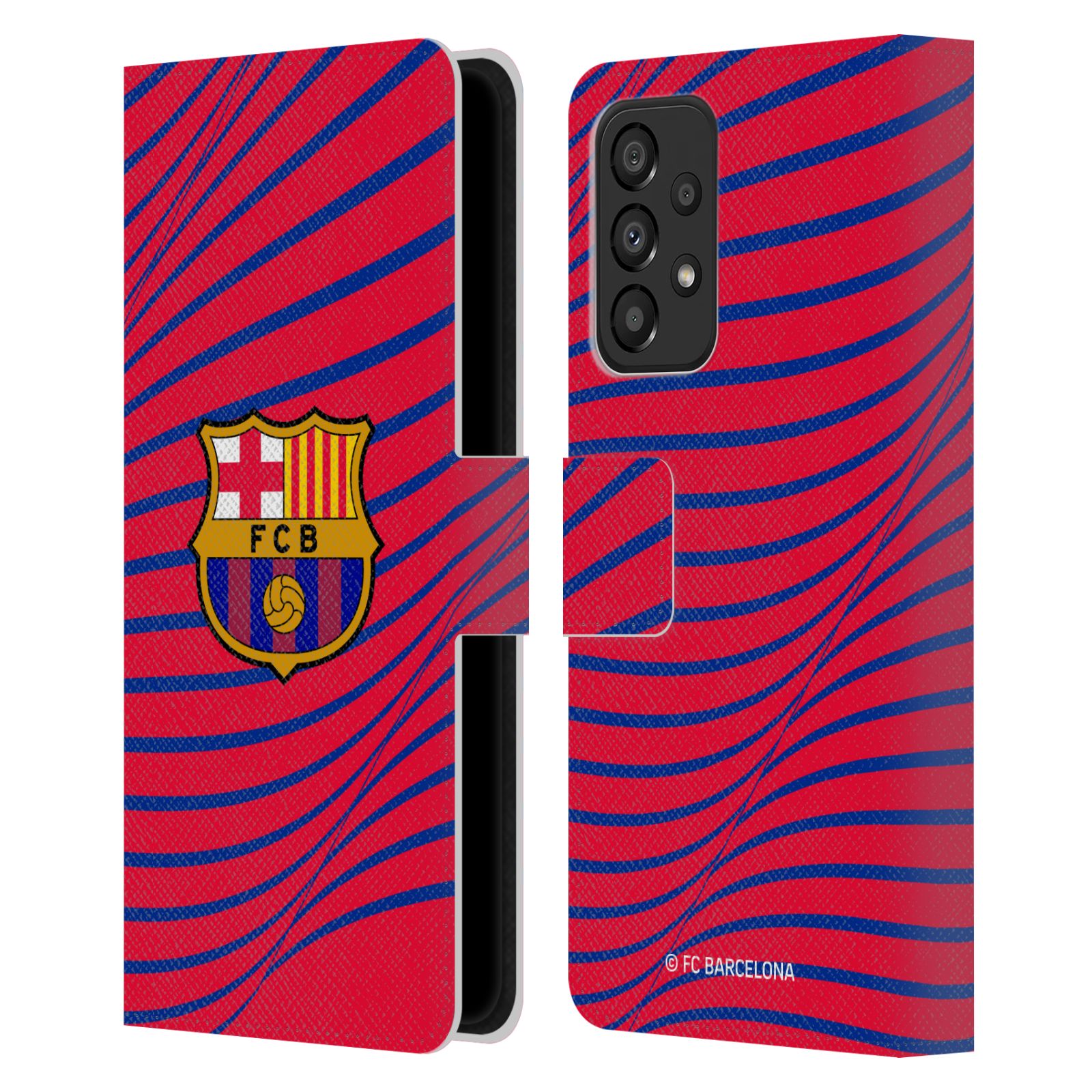 Pouzdro na mobil Samsung Galaxy A33 5G - HEAD CASE - FC Barcelona - Grafická textura logo