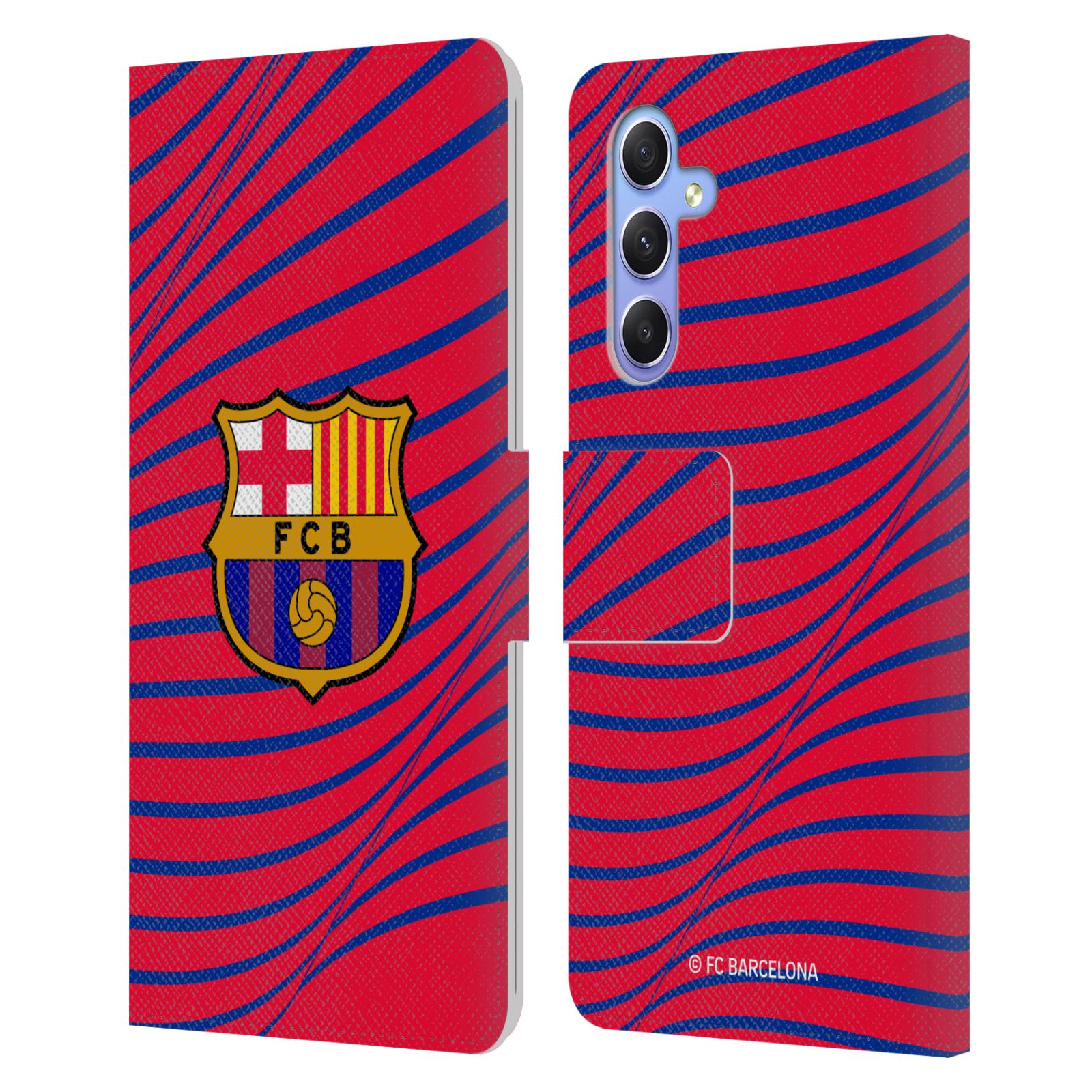 Pouzdro na mobil Samsung Galaxy A34 5G - HEAD CASE - FC Barcelona - Grafická textura logo