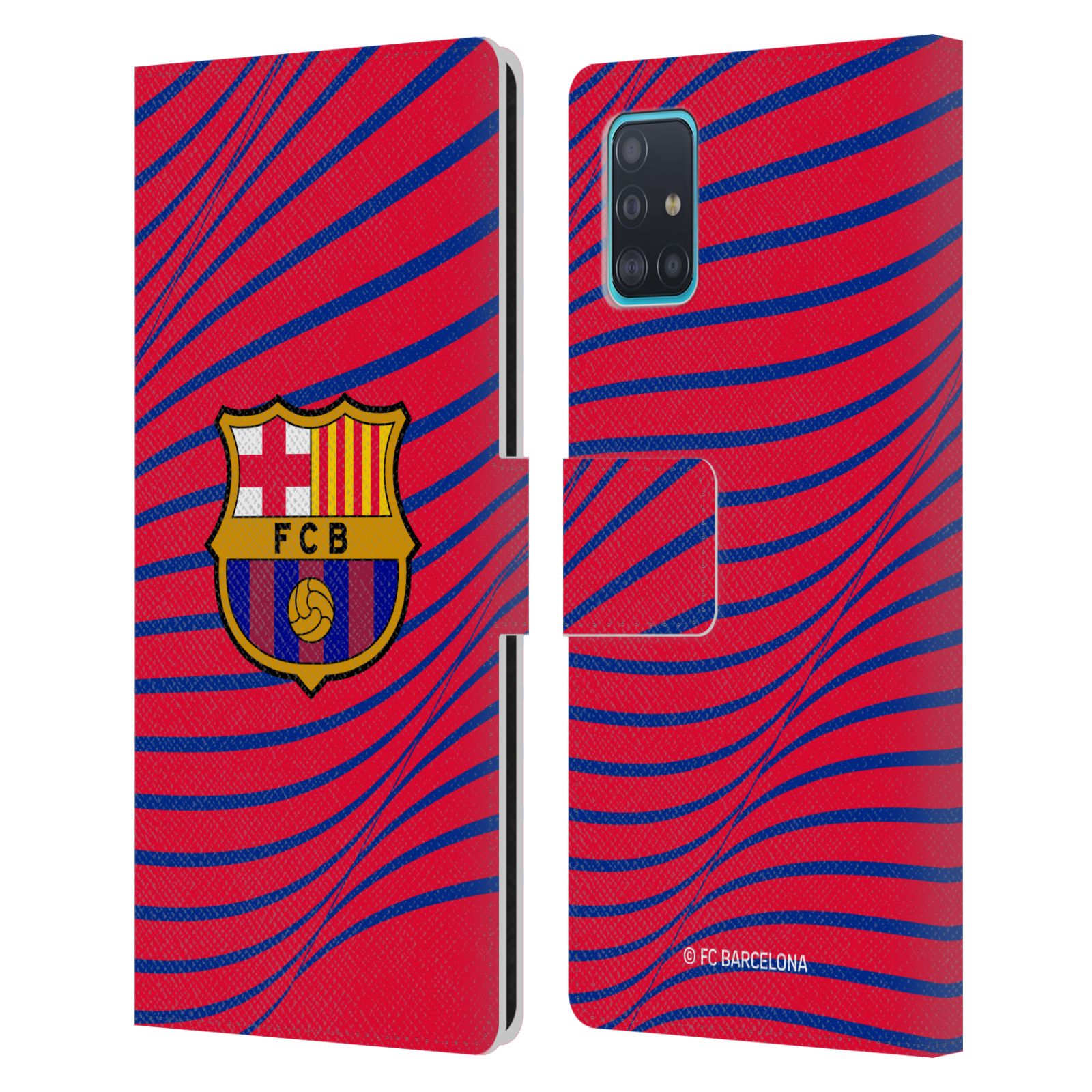 Pouzdro na mobil Samsung Galaxy A51 - HEAD CASE - FC Barcelona - Grafická textura logo