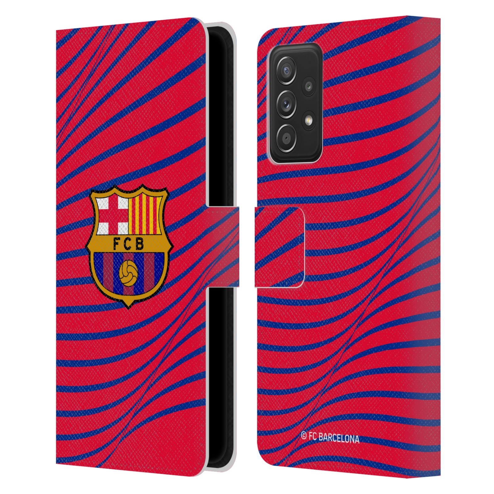 Pouzdro na mobil Samsung Galaxy A52 / A52 G - HEAD CASE - FC Barcelona - Grafická textura logo