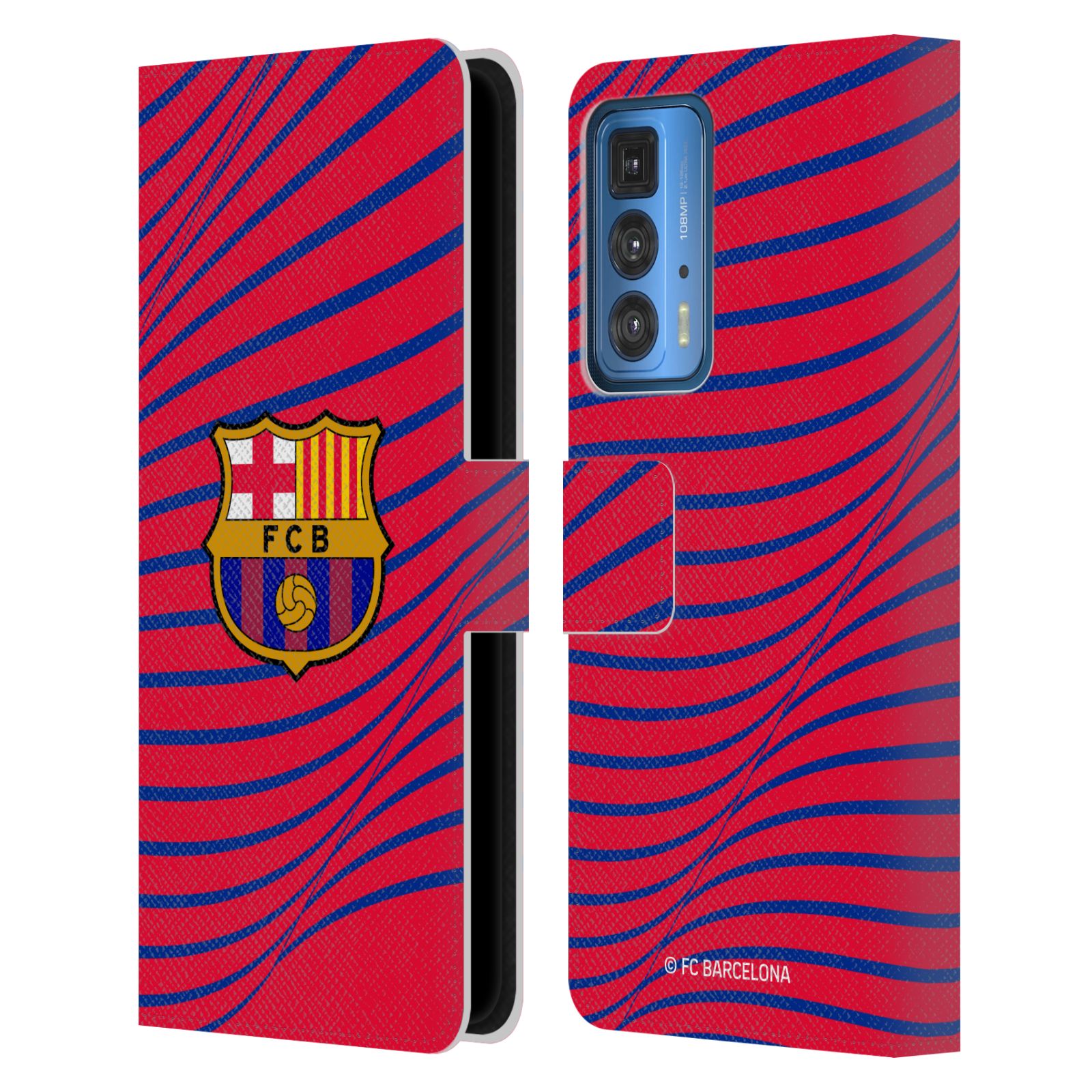 Pouzdro na mobil Motorola EDGE 20 PRO - HEAD CASE - FC Barcelona - Grafická textura logo