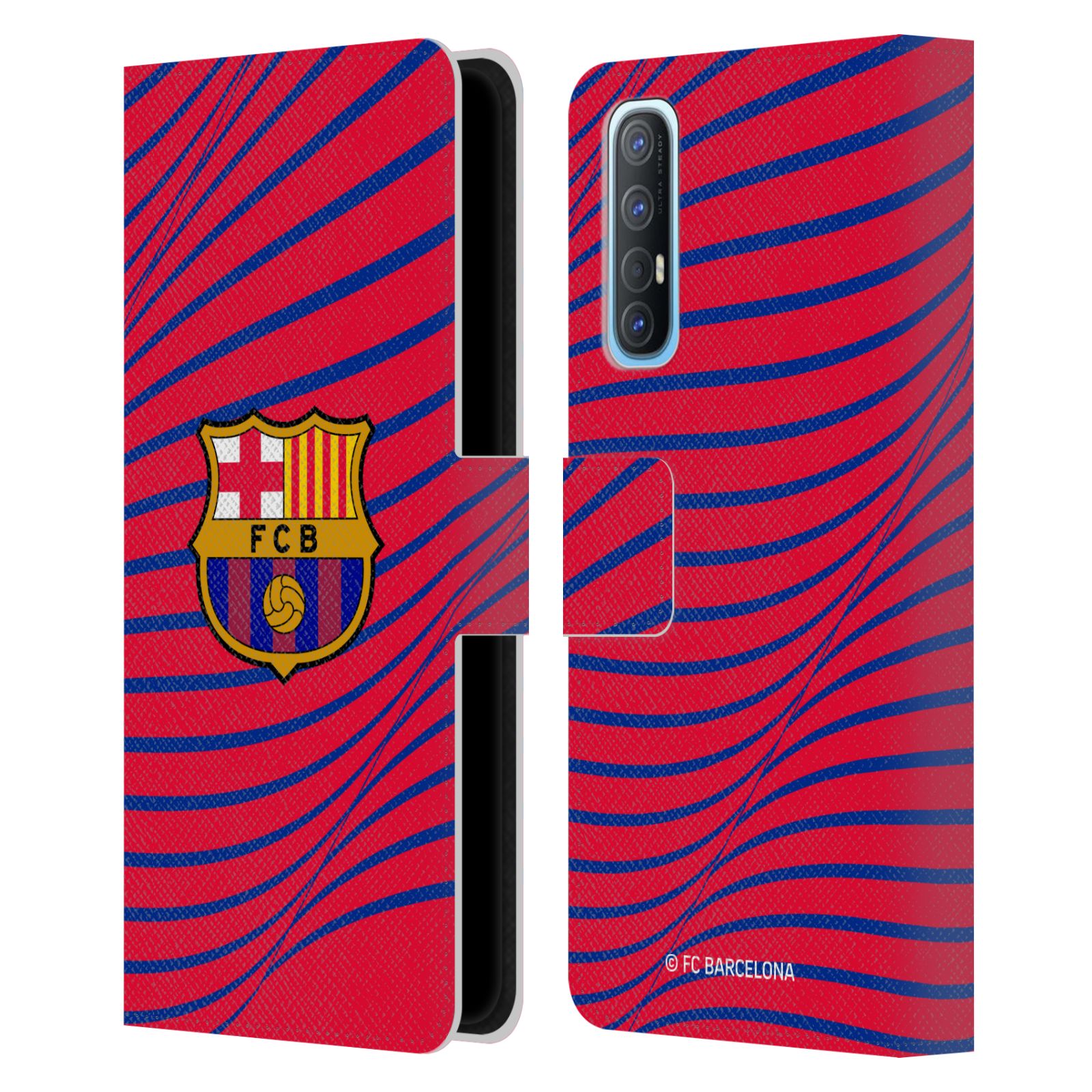 Pouzdro na mobil Oppo Find X2 NEO - HEAD CASE - FC Barcelona - Grafická textura logo