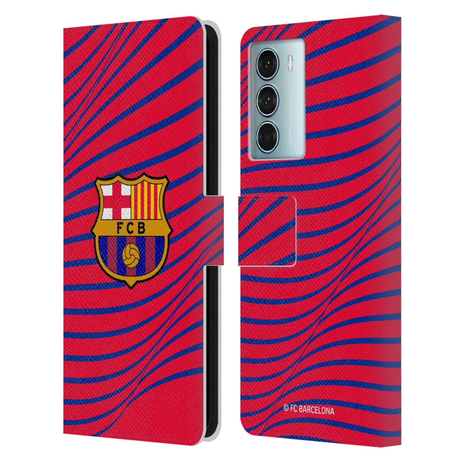 Pouzdro na mobil Motorola Moto G200 5G - HEAD CASE - FC Barcelona - Grafická textura logo