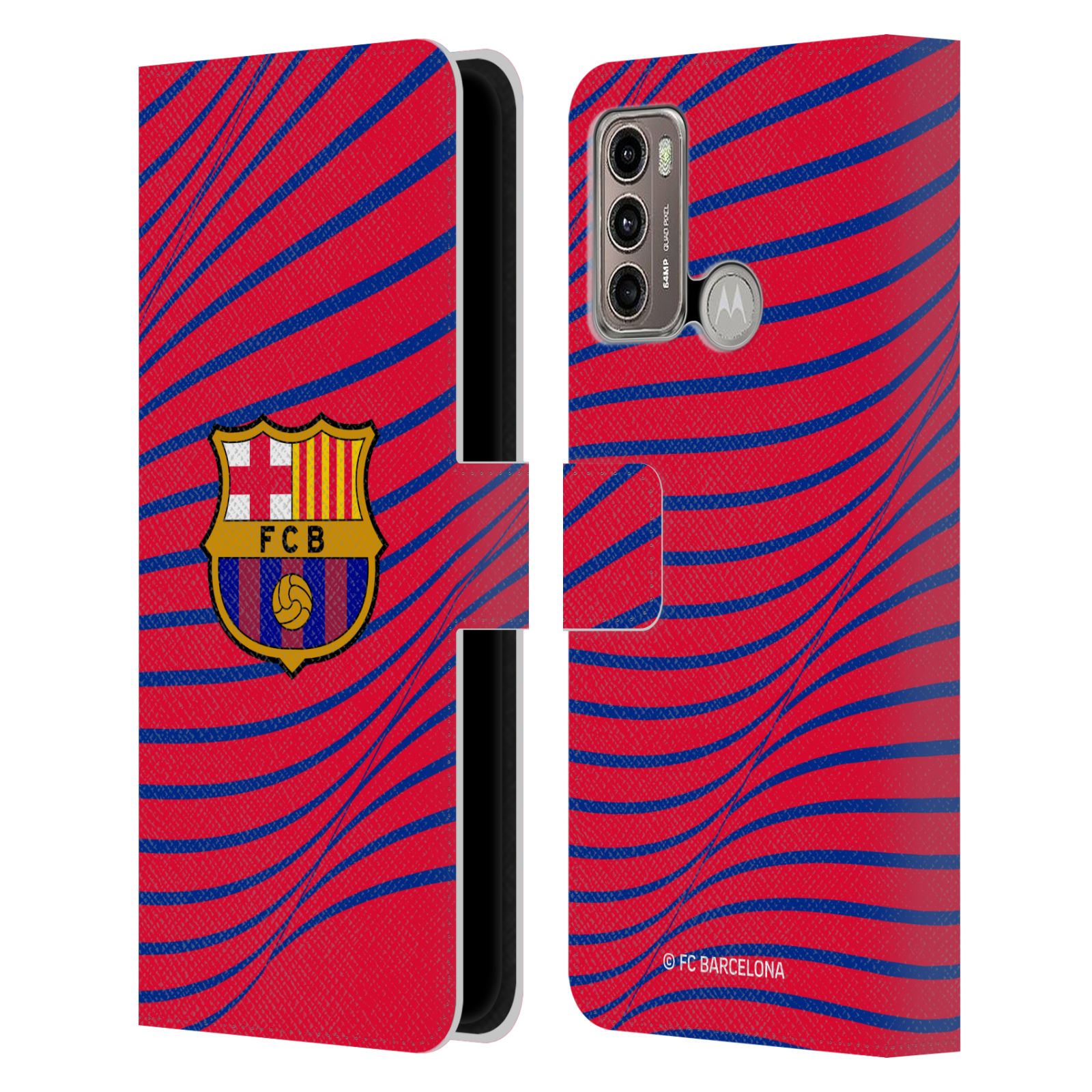 Pouzdro na mobil Motorola Moto G60 - HEAD CASE - FC Barcelona - Grafická textura logo