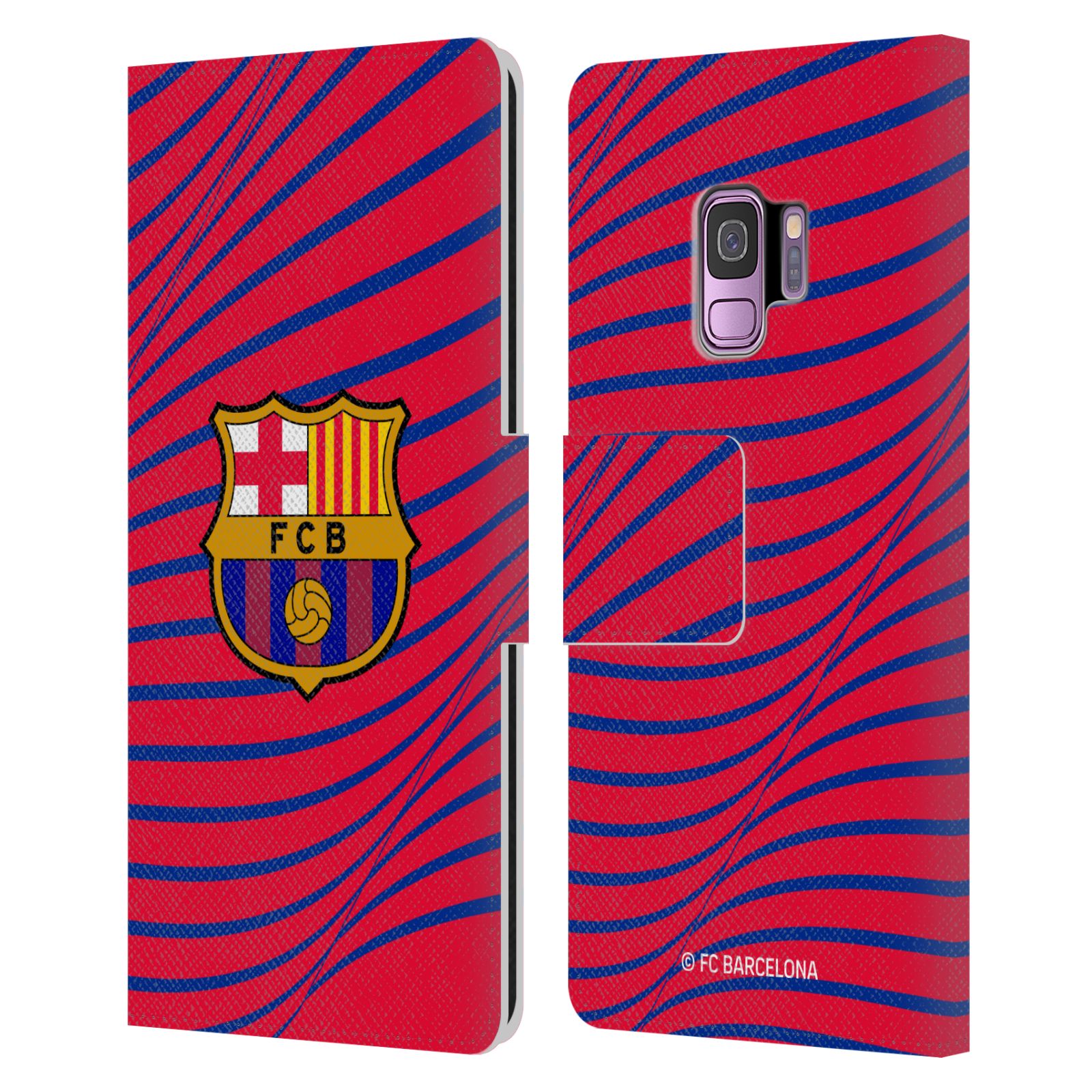 Pouzdro na mobil Samsung Galaxy S9 - HEAD CASE - FC Barcelona - Grafická textura logo