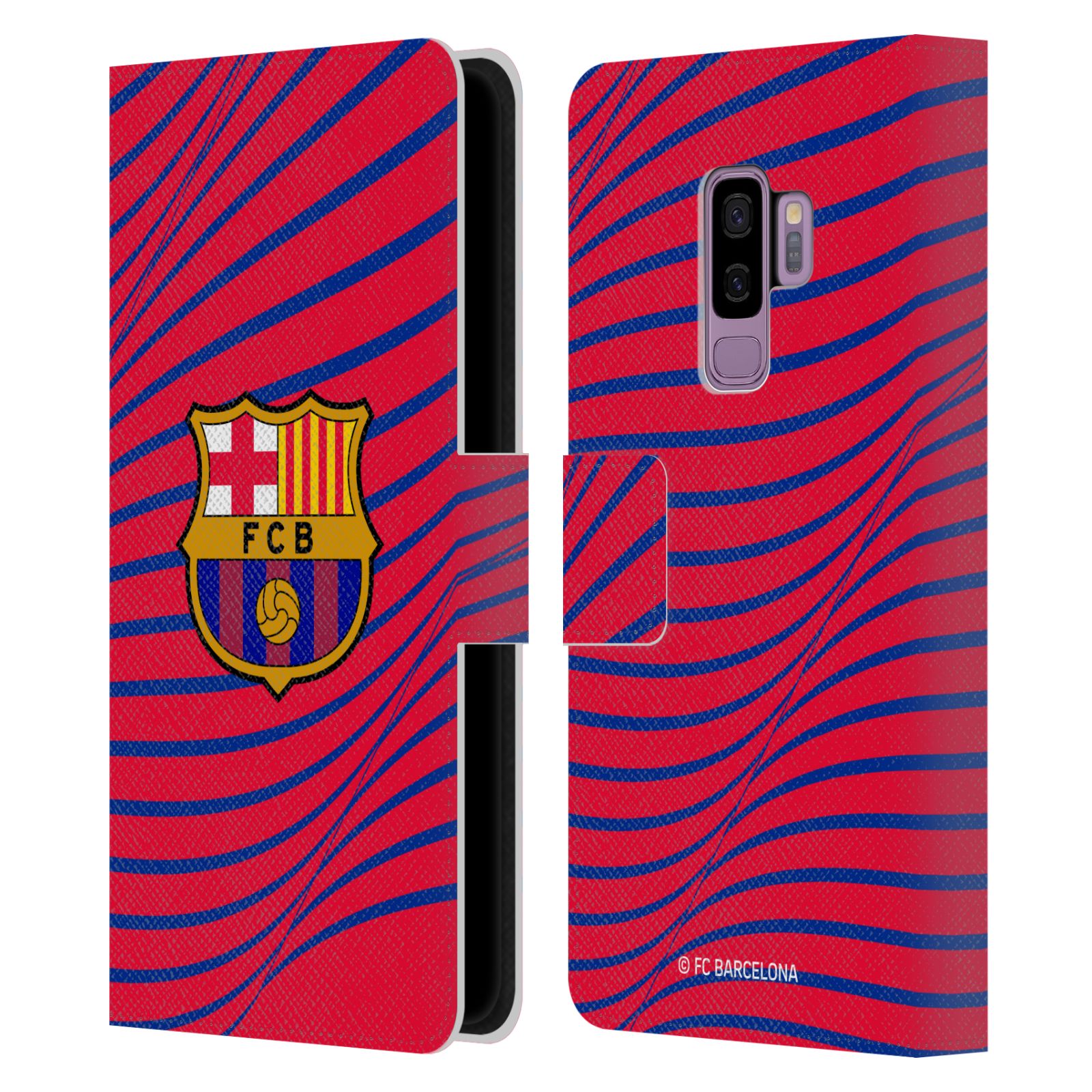 Pouzdro na mobil Samsung Galaxy S9+ / S9 PLUS - HEAD CASE - FC Barcelona - Grafická textura logo