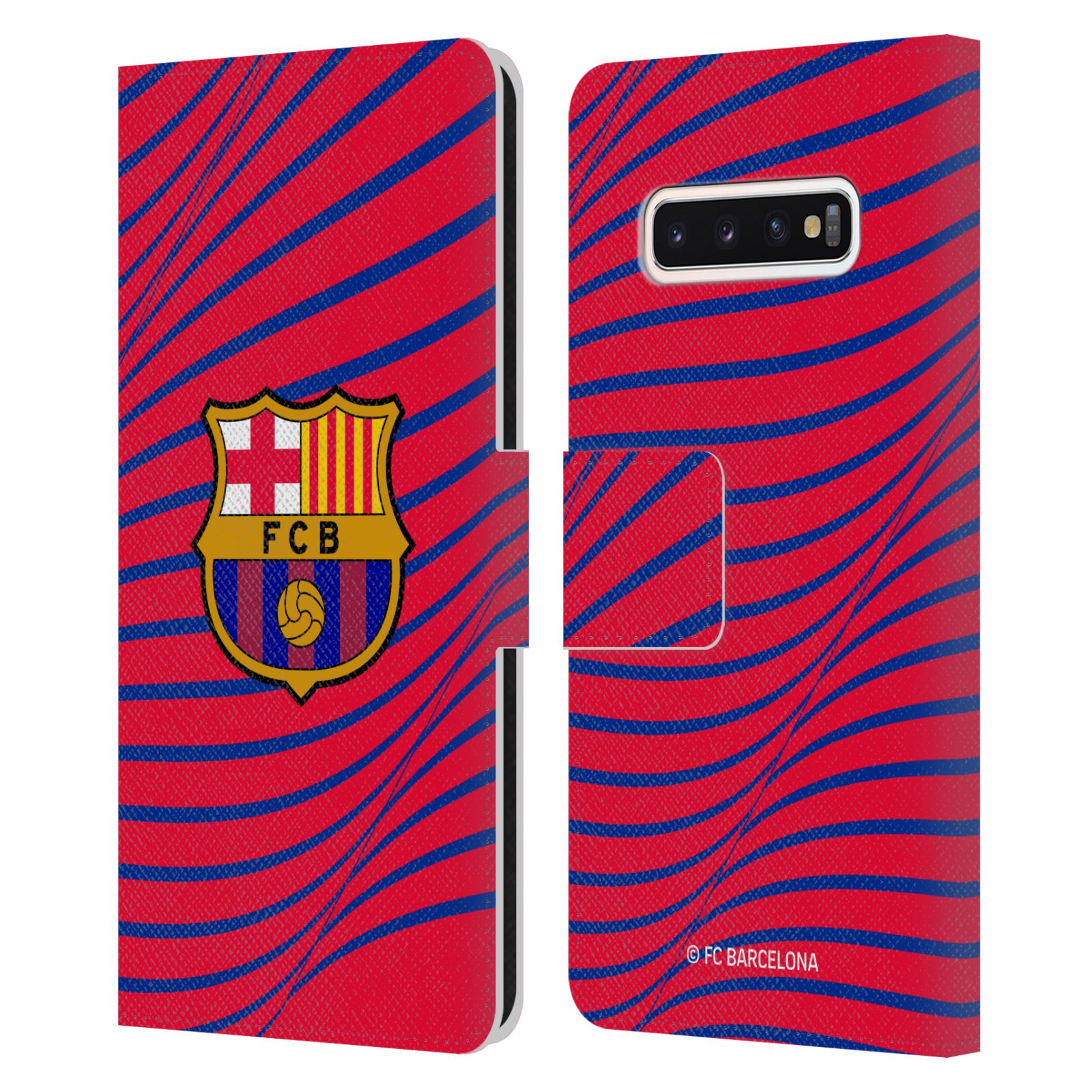 Pouzdro na mobil Samsung Galaxy S10 - HEAD CASE - FC Barcelona - Grafická textura logo