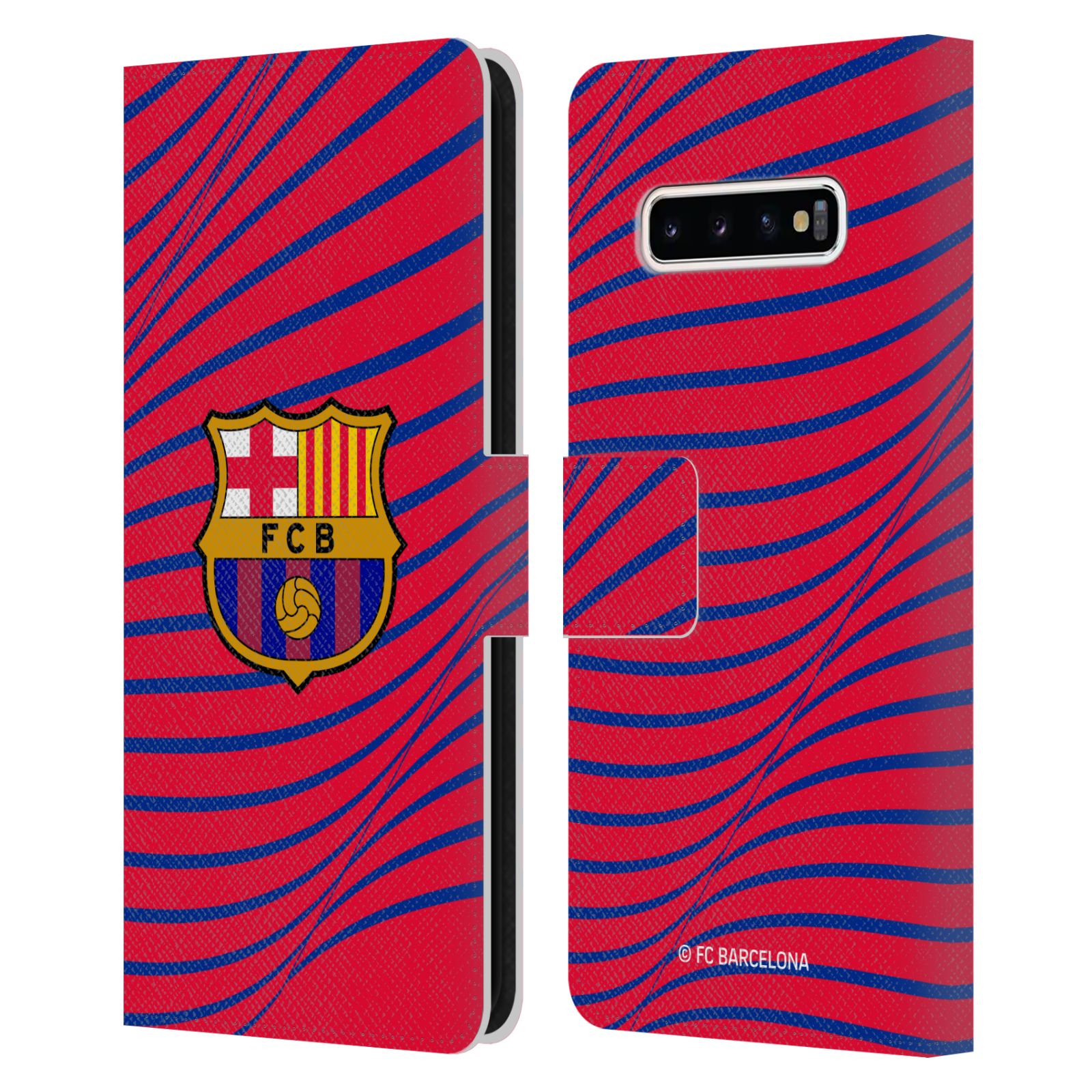 Pouzdro na mobil Samsung Galaxy S10+ - HEAD CASE - FC Barcelona - Grafická textura logo