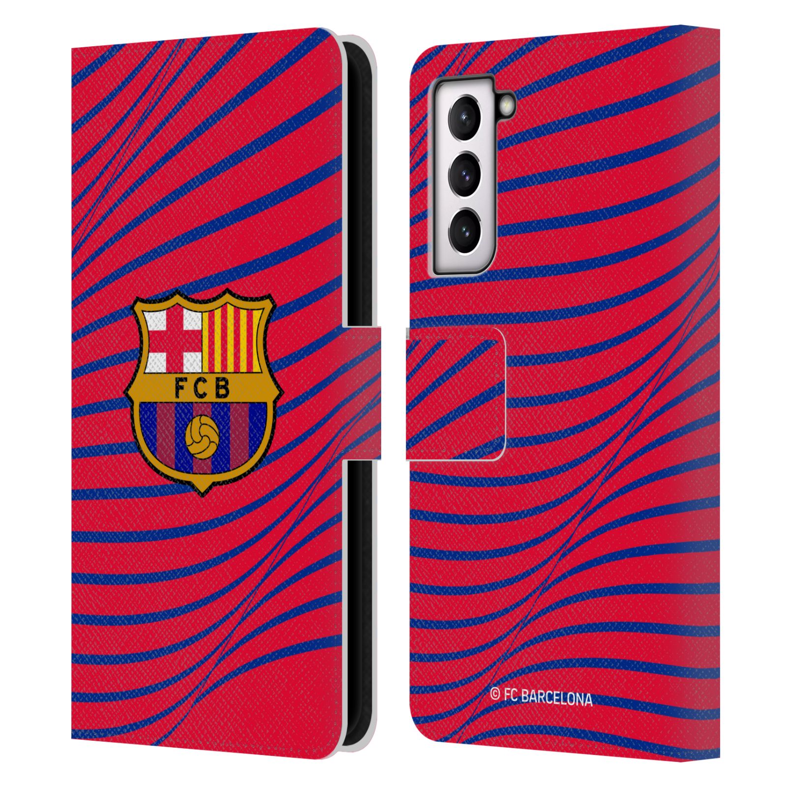 Pouzdro na mobil Samsung Galaxy S21 / S21 5G - HEAD CASE - FC Barcelona - Grafická textura logo