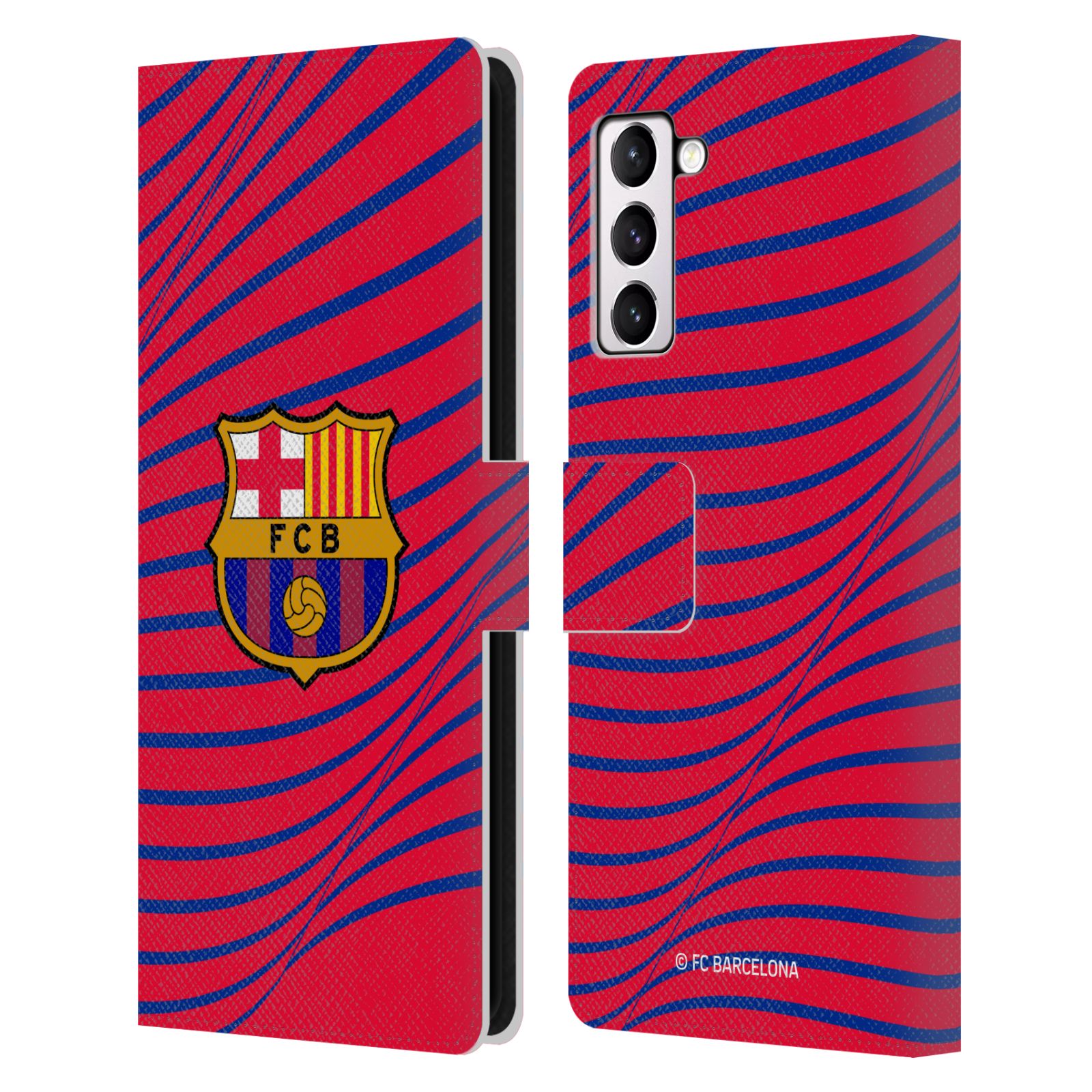 Pouzdro na mobil Samsung Galaxy S21+ 5G  - HEAD CASE - FC Barcelona - Grafická textura logo