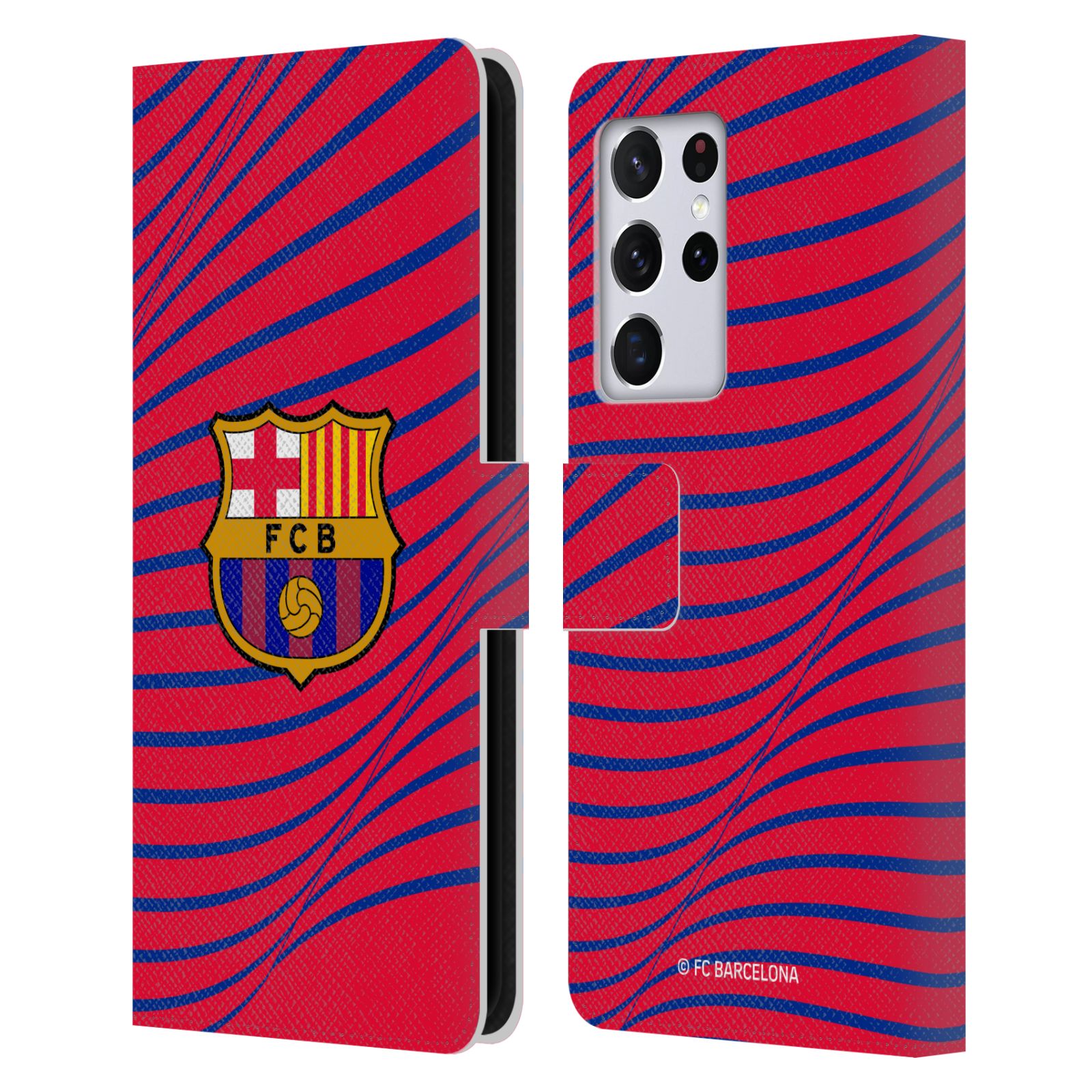 Pouzdro na mobil Samsung Galaxy S21 ULTRA 5G  - HEAD CASE - FC Barcelona - Grafická textura logo