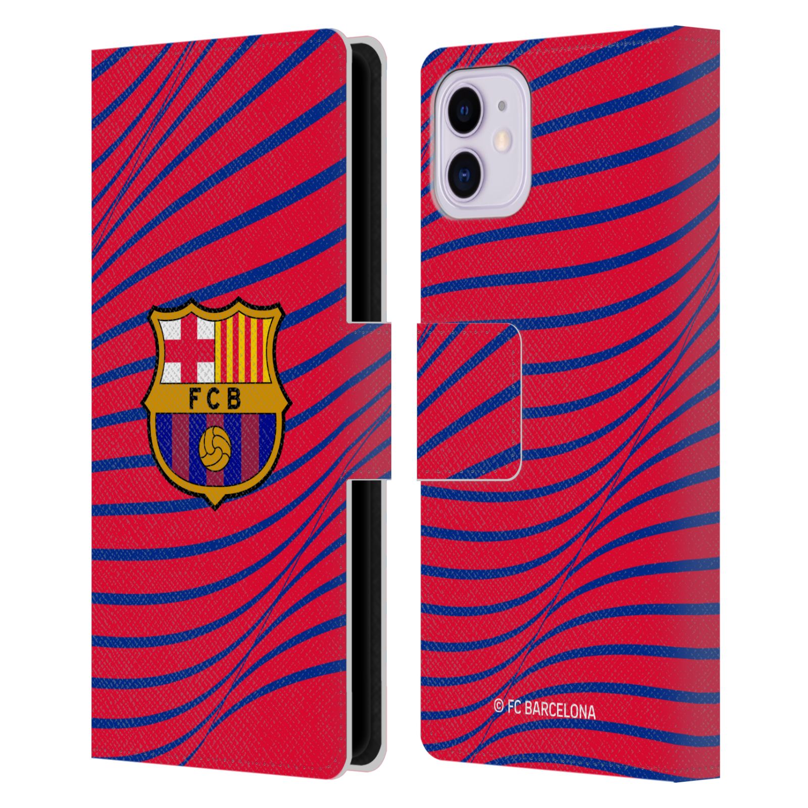 Pouzdro na mobil Apple Iphone 11 - HEAD CASE - FC Barcelona - Grafická textura logo