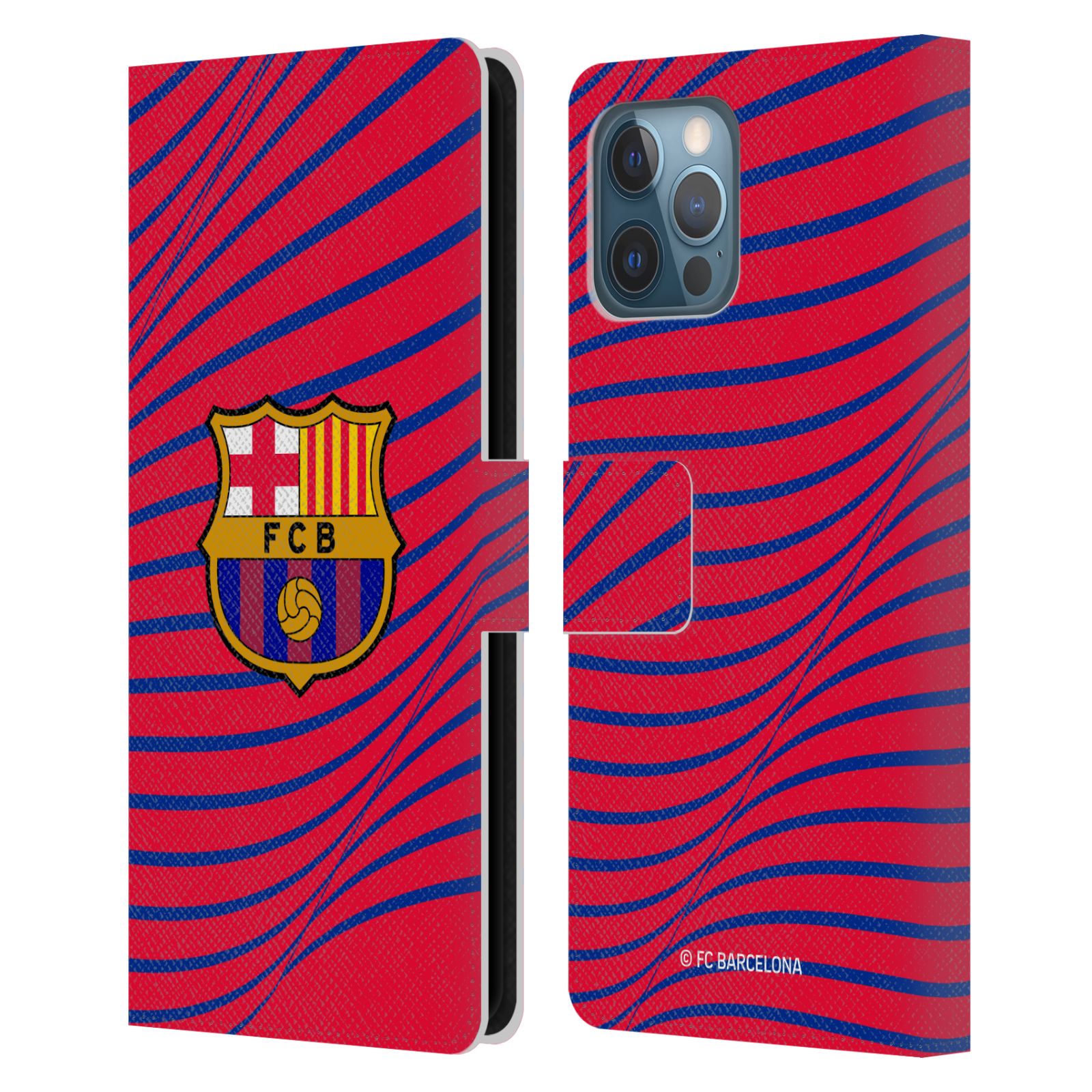 Pouzdro na mobil Apple Iphone 12 Pro Max - HEAD CASE - FC Barcelona - Grafická textura logo