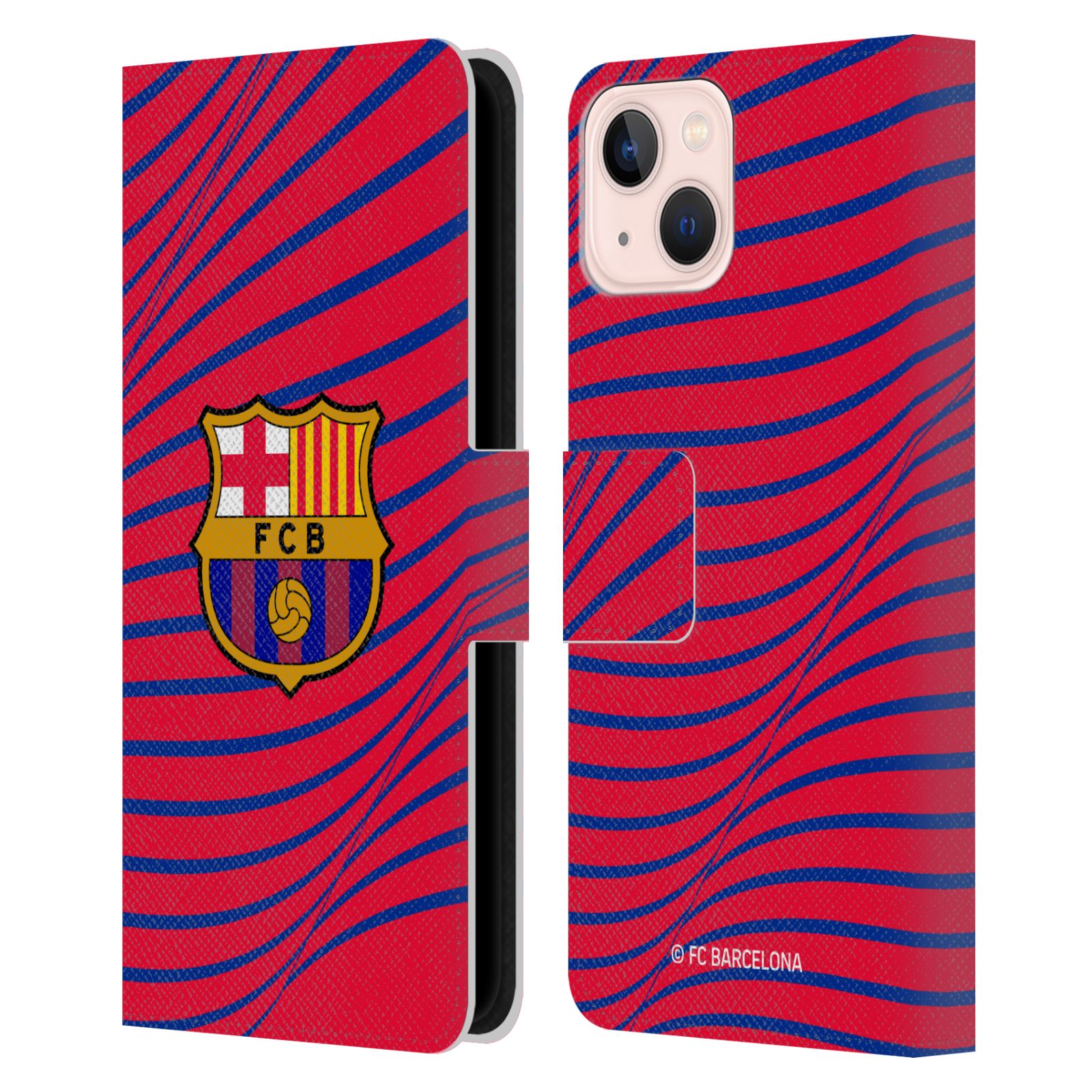 Pouzdro na mobil Apple Iphone 13 - HEAD CASE - FC Barcelona - Grafická textura logo