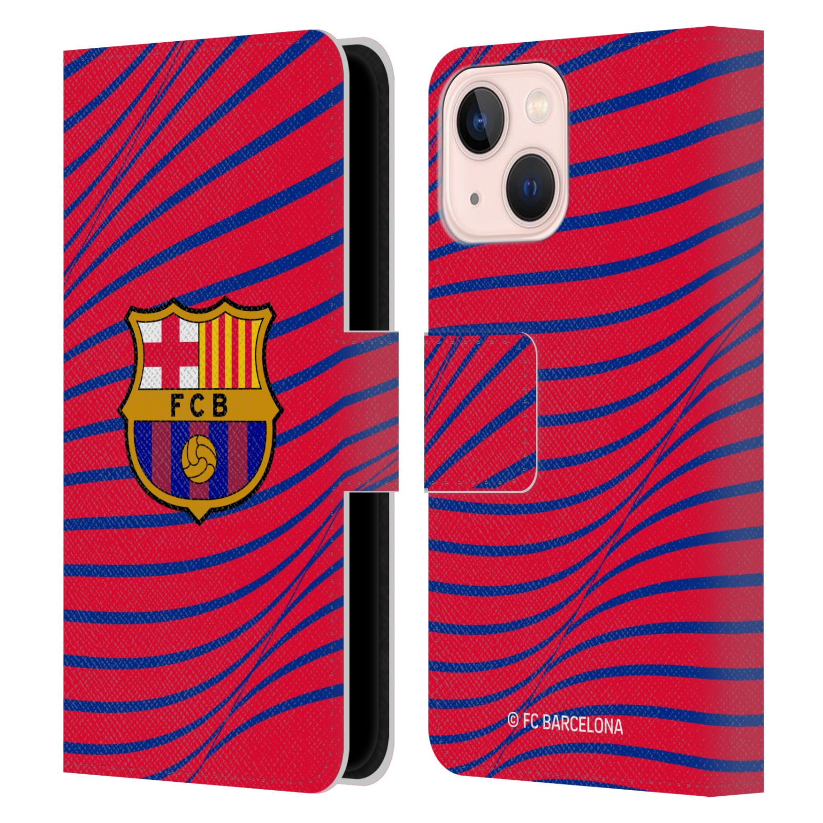 Pouzdro na mobil Apple Iphone 13 MINI - HEAD CASE - FC Barcelona - Grafická textura logo