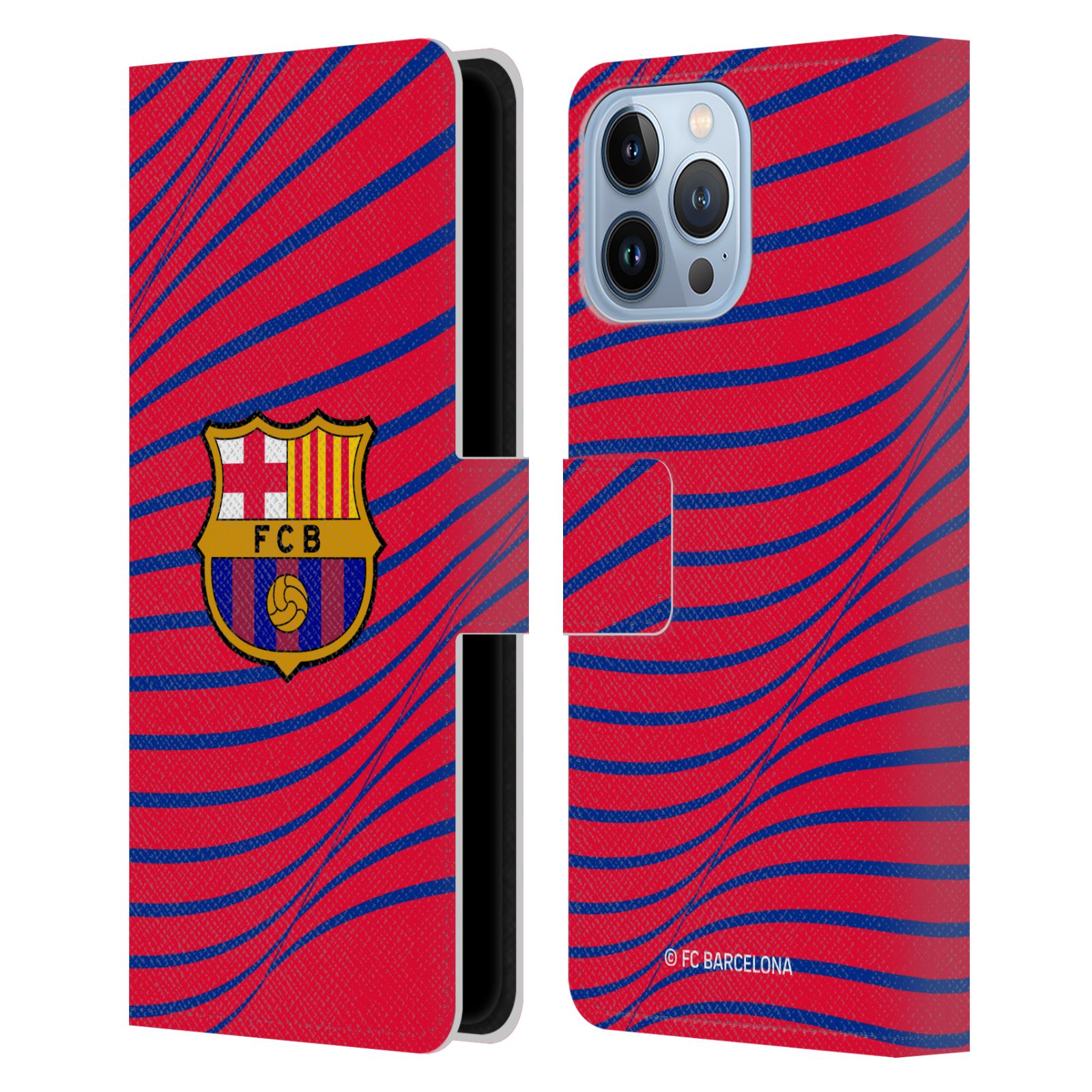 Pouzdro na mobil Apple Iphone 13 PRO MAX - HEAD CASE - FC Barcelona - Grafická textura logo