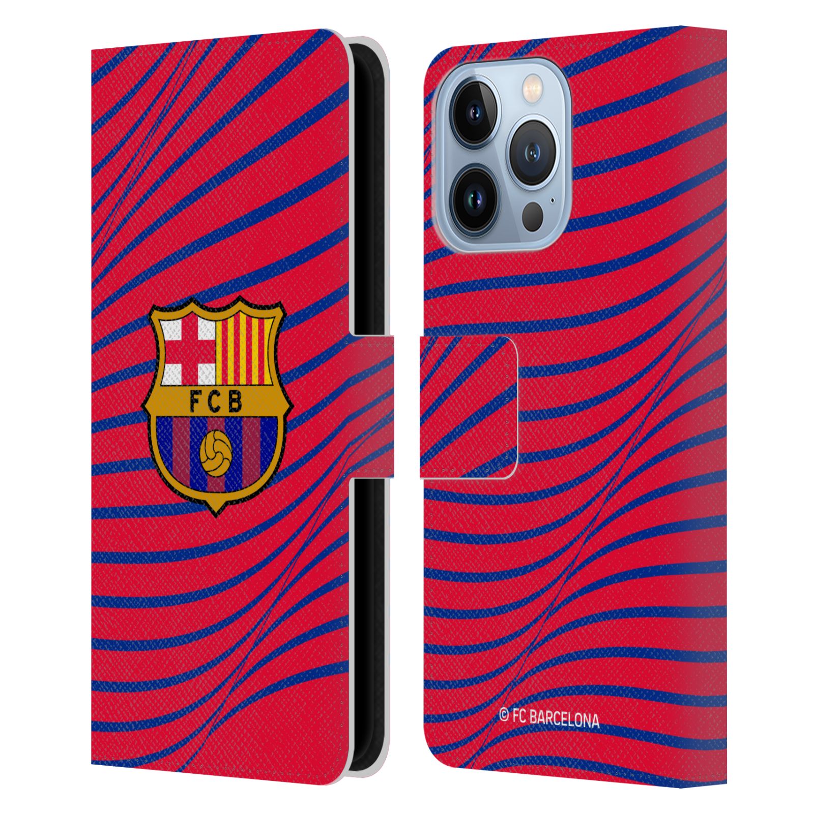 Pouzdro na mobil Apple Iphone 13 Pro - HEAD CASE - FC Barcelona - Grafická textura logo