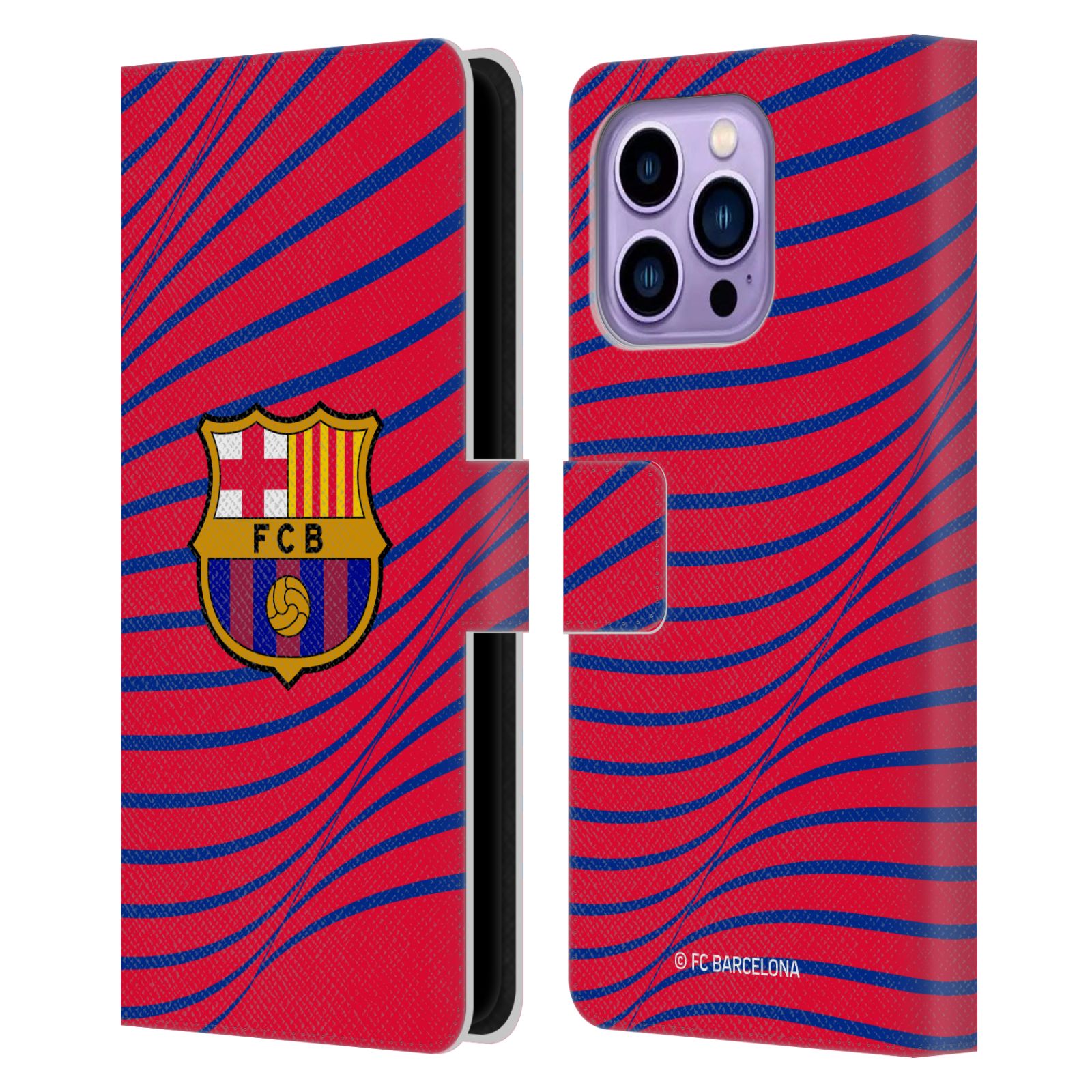 Pouzdro na mobil Apple Iphone 14 PRO MAX - HEAD CASE - FC Barcelona - Grafická textura logo