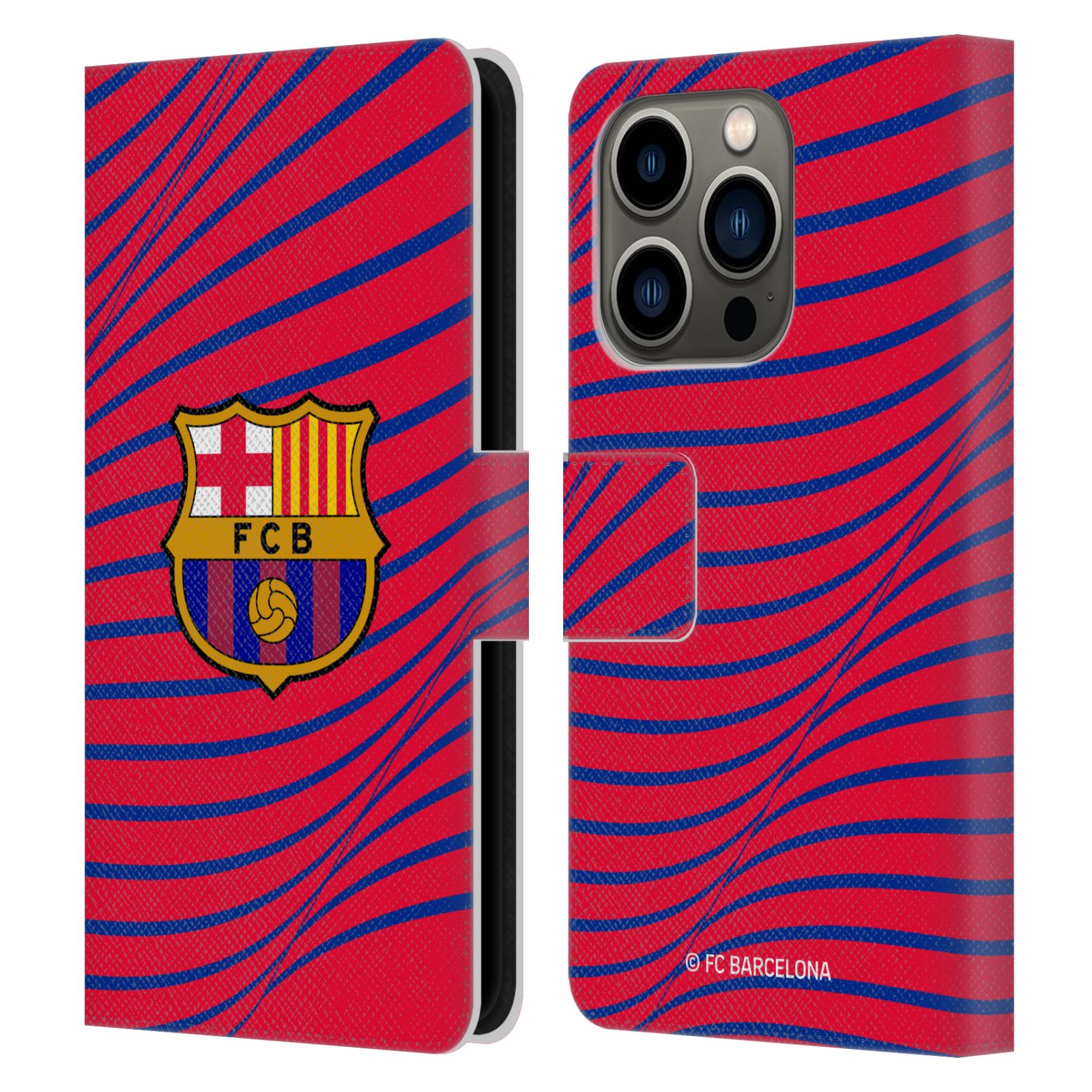 Pouzdro na mobil Apple Iphone 14 PRO - HEAD CASE - FC Barcelona - Grafická textura logo