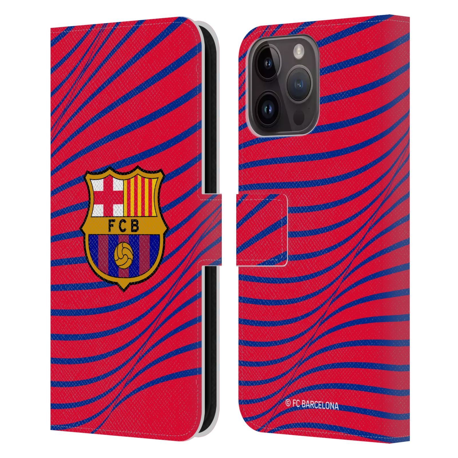Pouzdro na mobil Apple Iphone 15 PRO MAX - HEAD CASE - FC Barcelona - Grafická textura logo