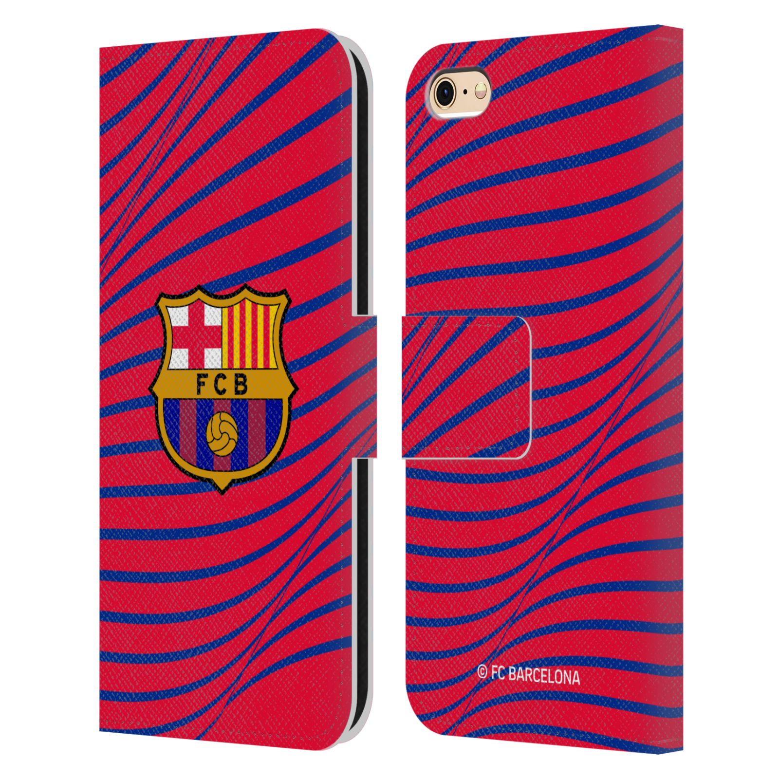 Pouzdro na mobil Apple Iphone 6 / 6S - HEAD CASE - FC Barcelona - Grafická textura logo