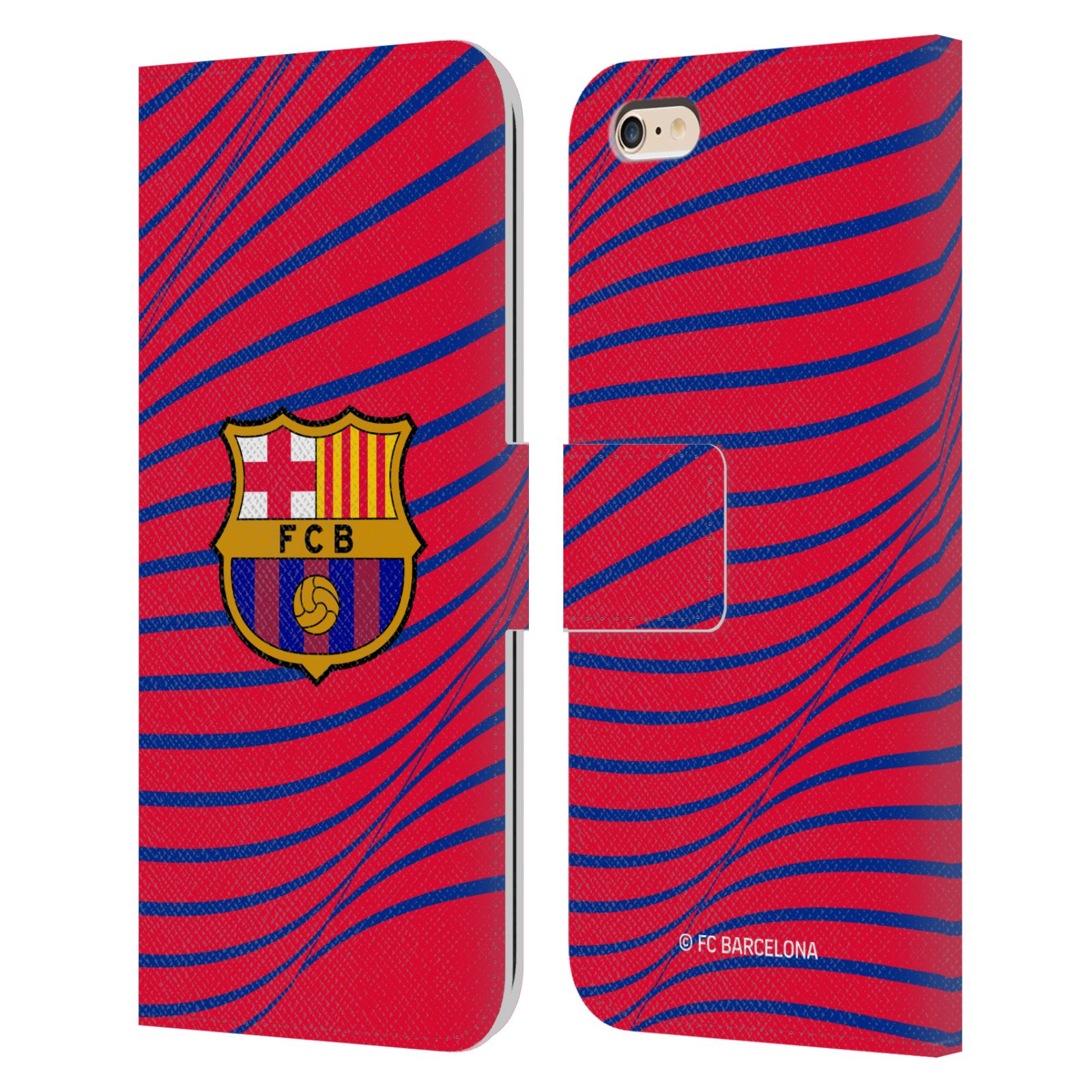 Pouzdro na mobil Apple Iphone 6 PLUS / 6S PLUS - HEAD CASE - FC Barcelona - Grafická textura logo