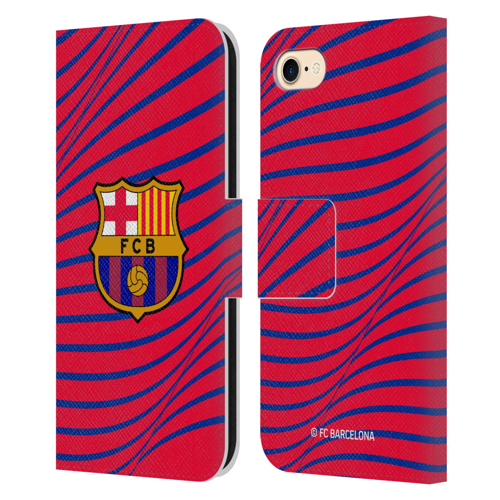Pouzdro na mobil Apple Iphone 7/8/SE2020 - HEAD CASE - FC Barcelona - Grafická textura logo