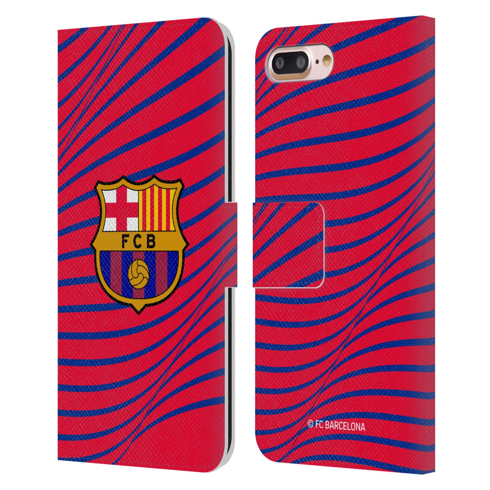 Pouzdro na mobil Apple Iphone 7+/8+ - HEAD CASE - FC Barcelona - Grafická textura logo