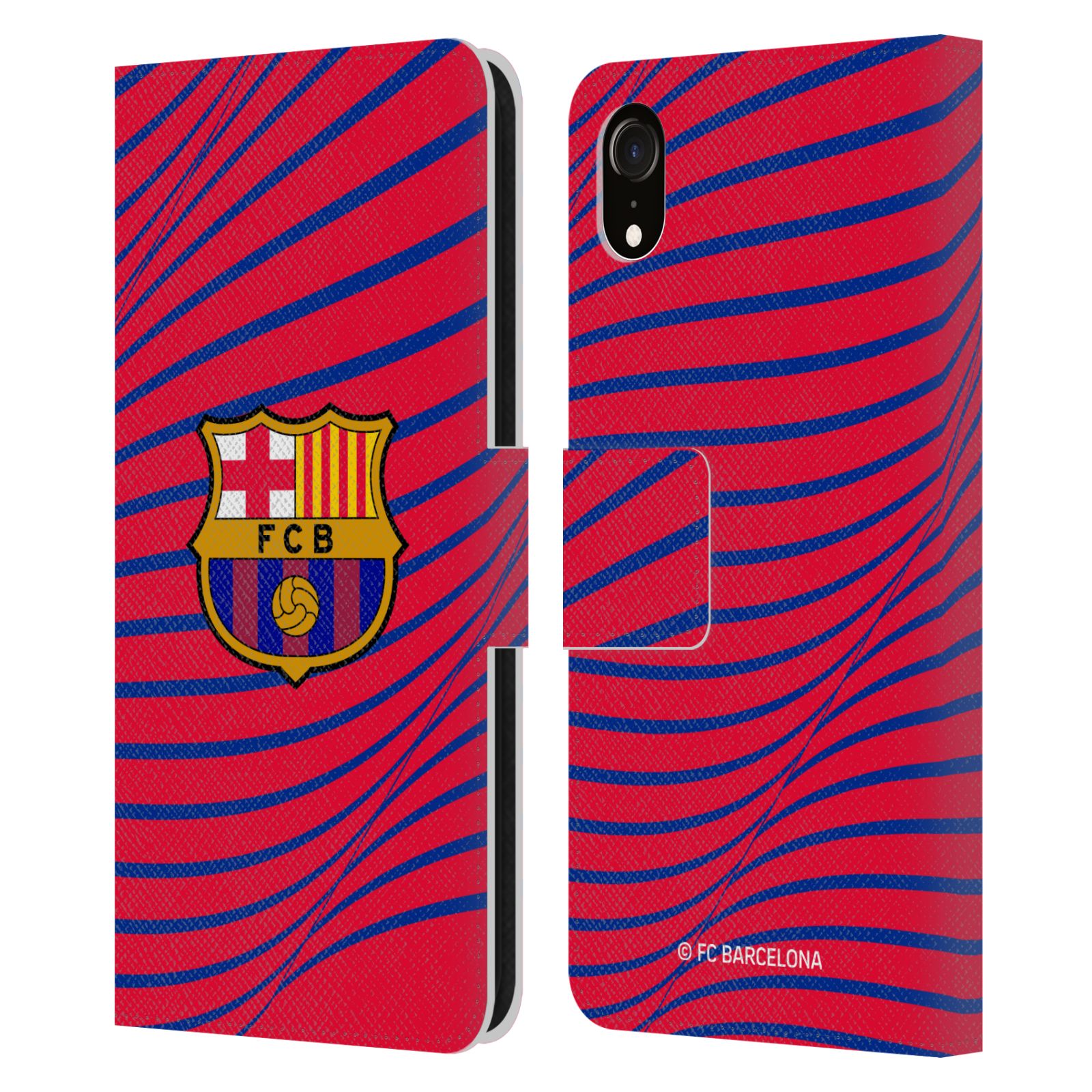 Pouzdro na mobil Apple Iphone XR - HEAD CASE - FC Barcelona - Grafická textura logo