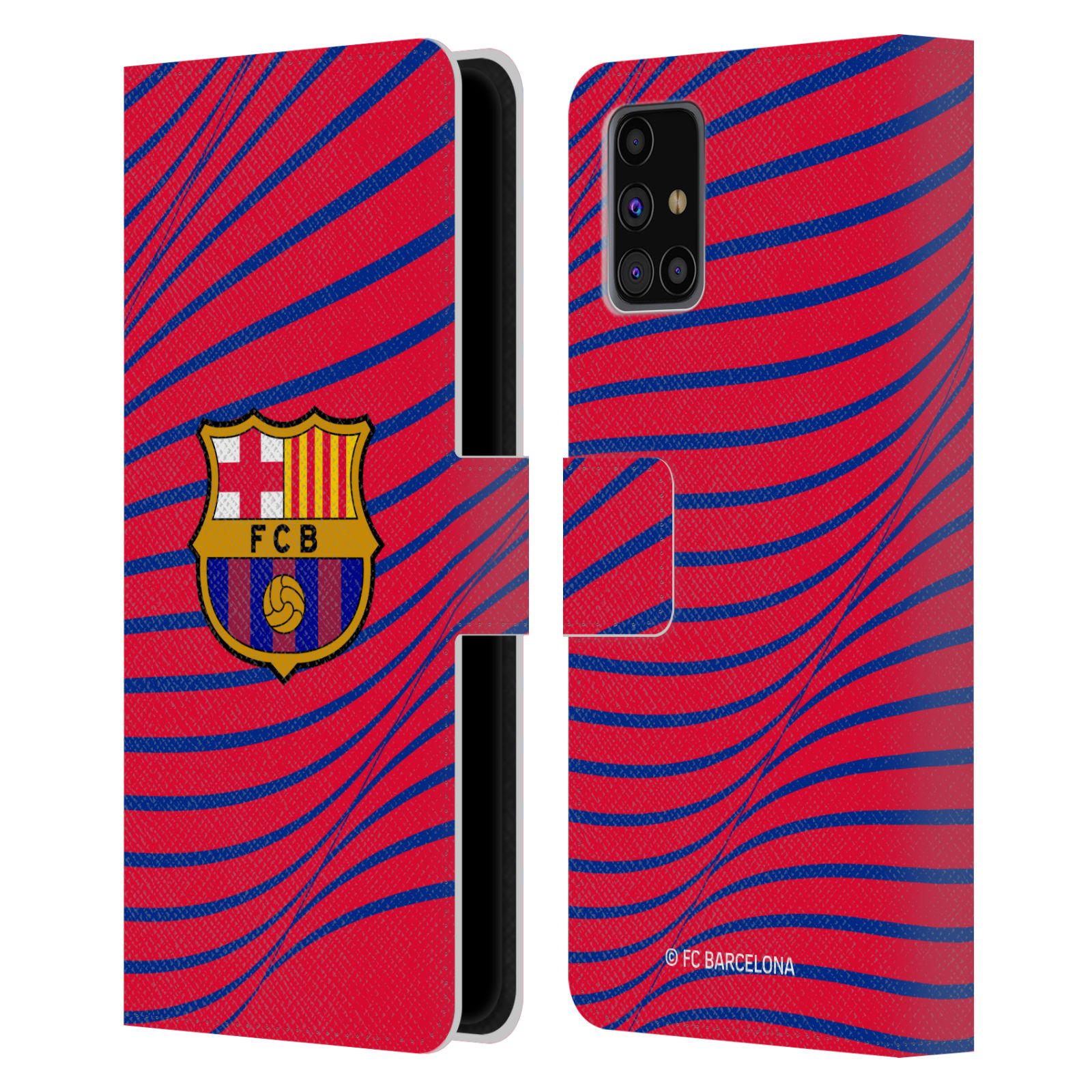 Pouzdro na mobil Samsung Galaxy M31s - HEAD CASE - FC Barcelona - Grafická textura logo