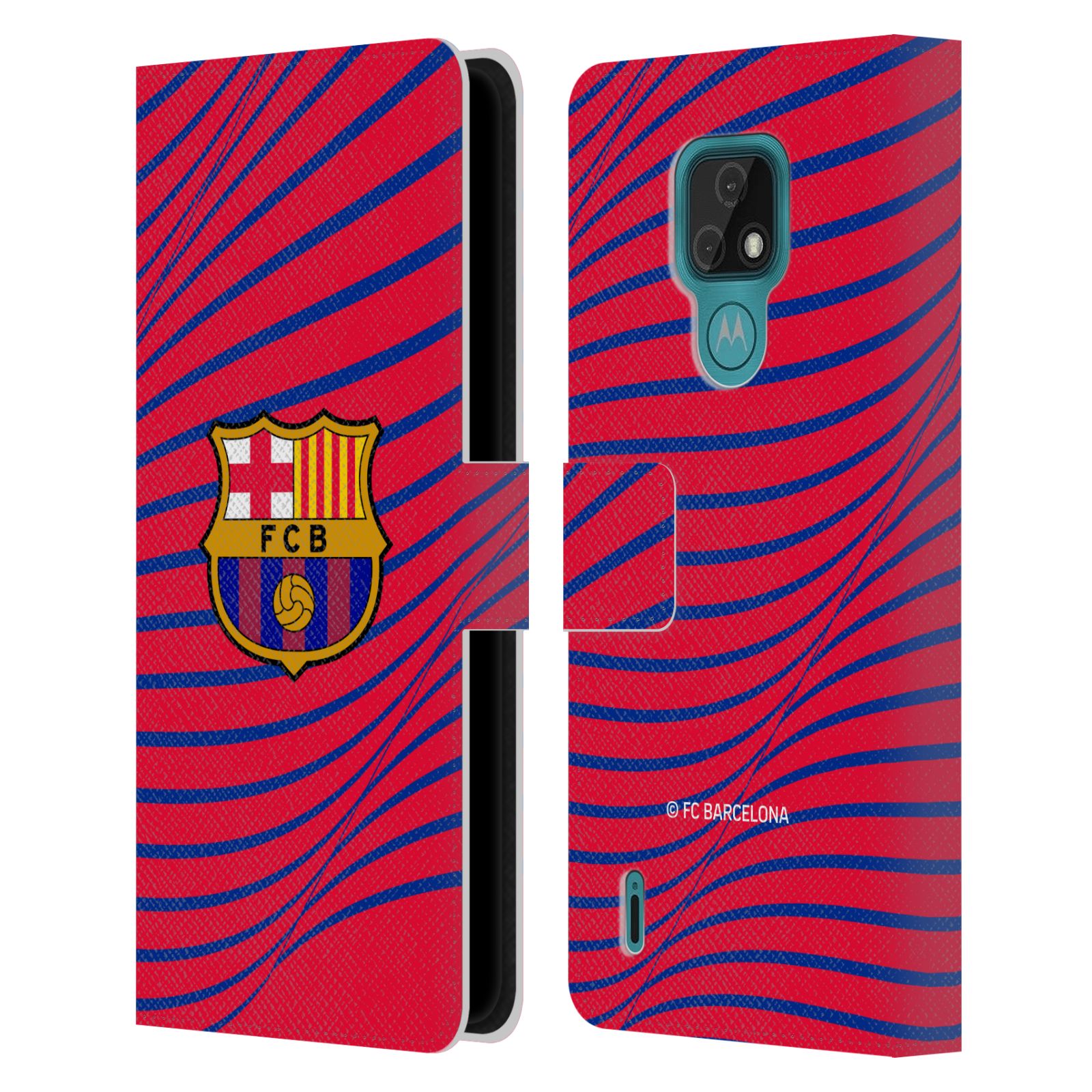 Pouzdro na mobil Motorola Moto E7 - HEAD CASE - FC Barcelona - Grafická textura logo