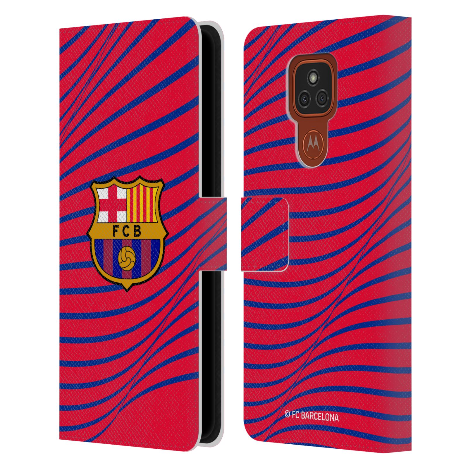 Pouzdro na mobil Motorola Moto E7 Plus - HEAD CASE - FC Barcelona - Grafická textura logo