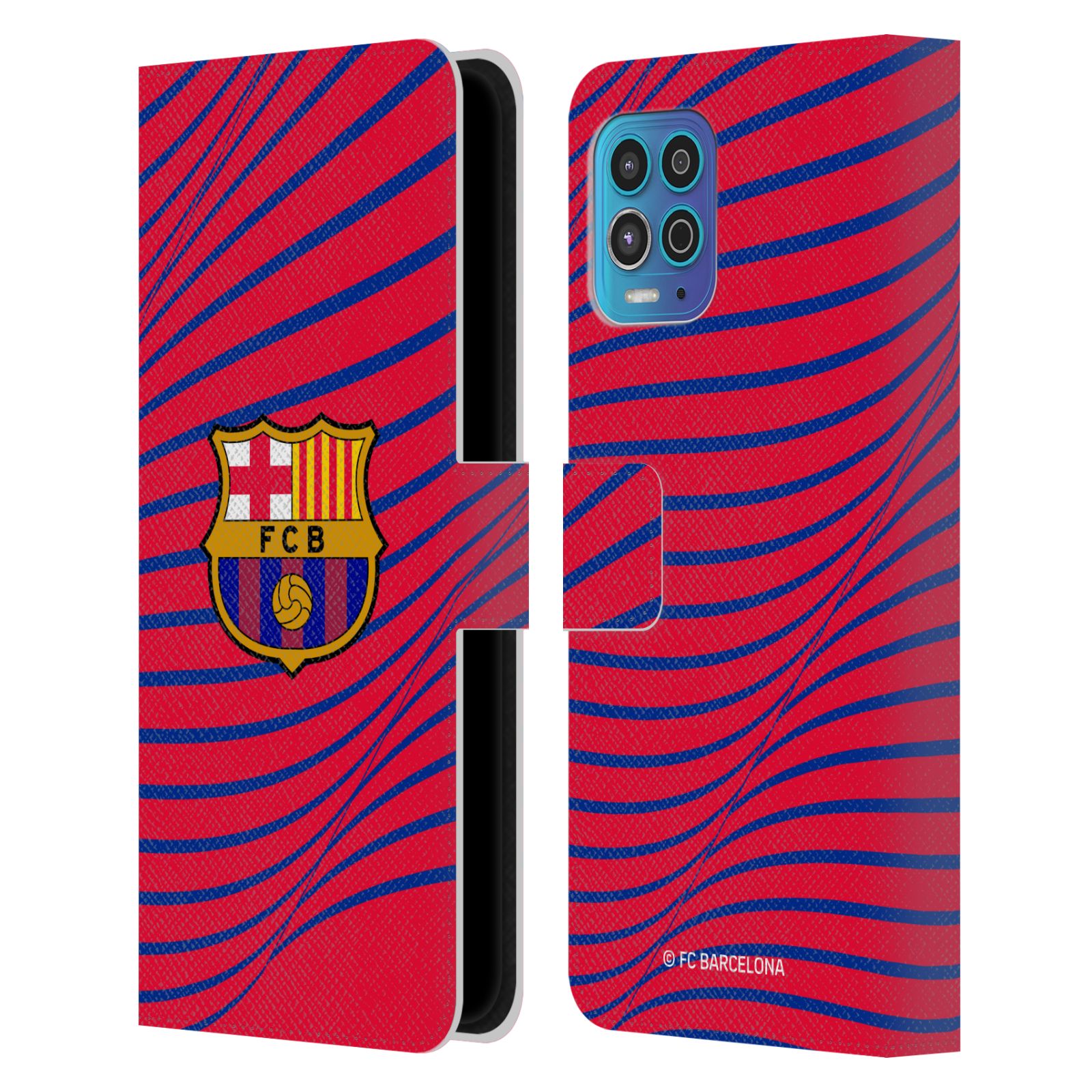 Pouzdro na mobil Motorola Moto G100 - HEAD CASE - FC Barcelona - Grafická textura logo