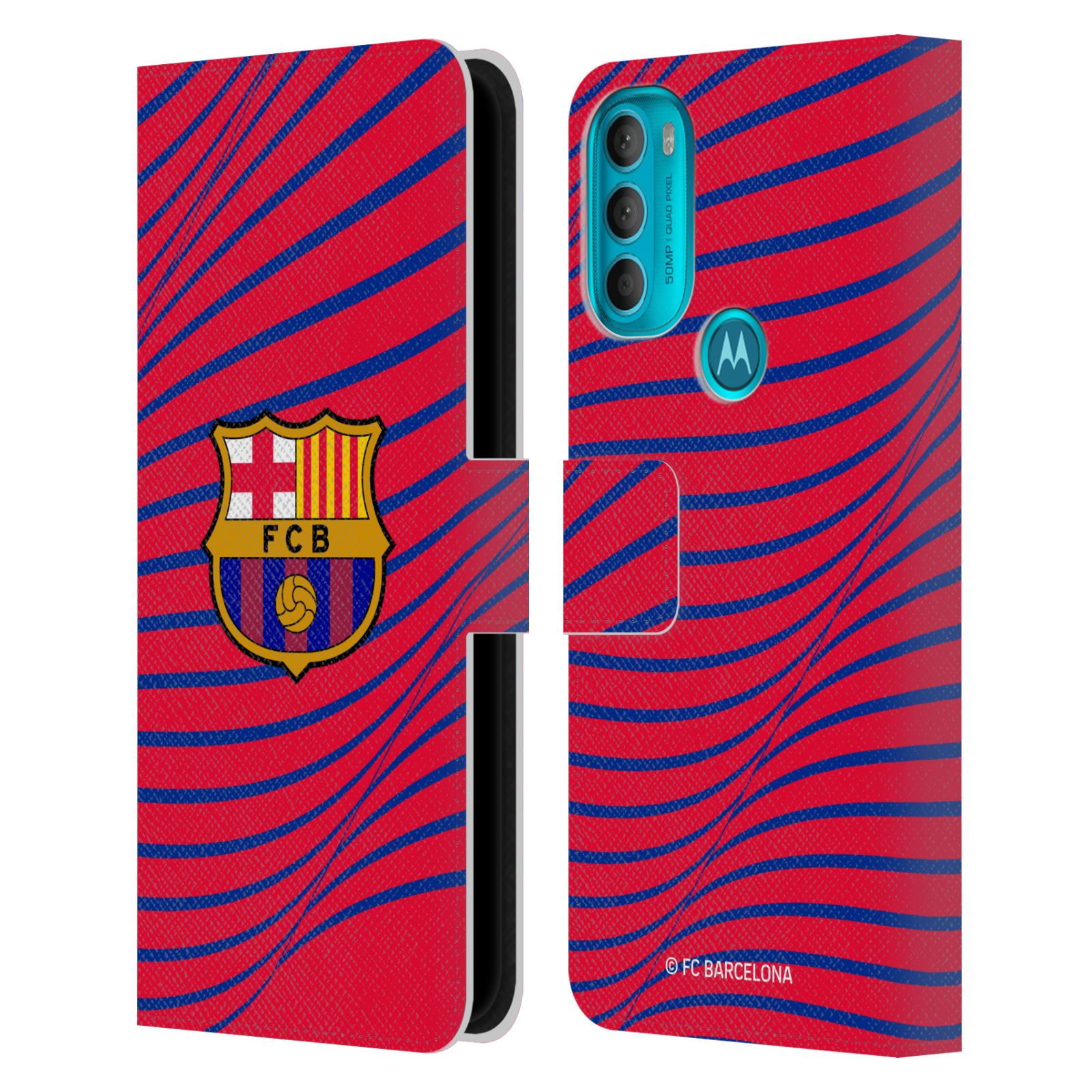 Pouzdro na mobil Motorola Moto G71 5G - HEAD CASE - FC Barcelona - Grafická textura logo