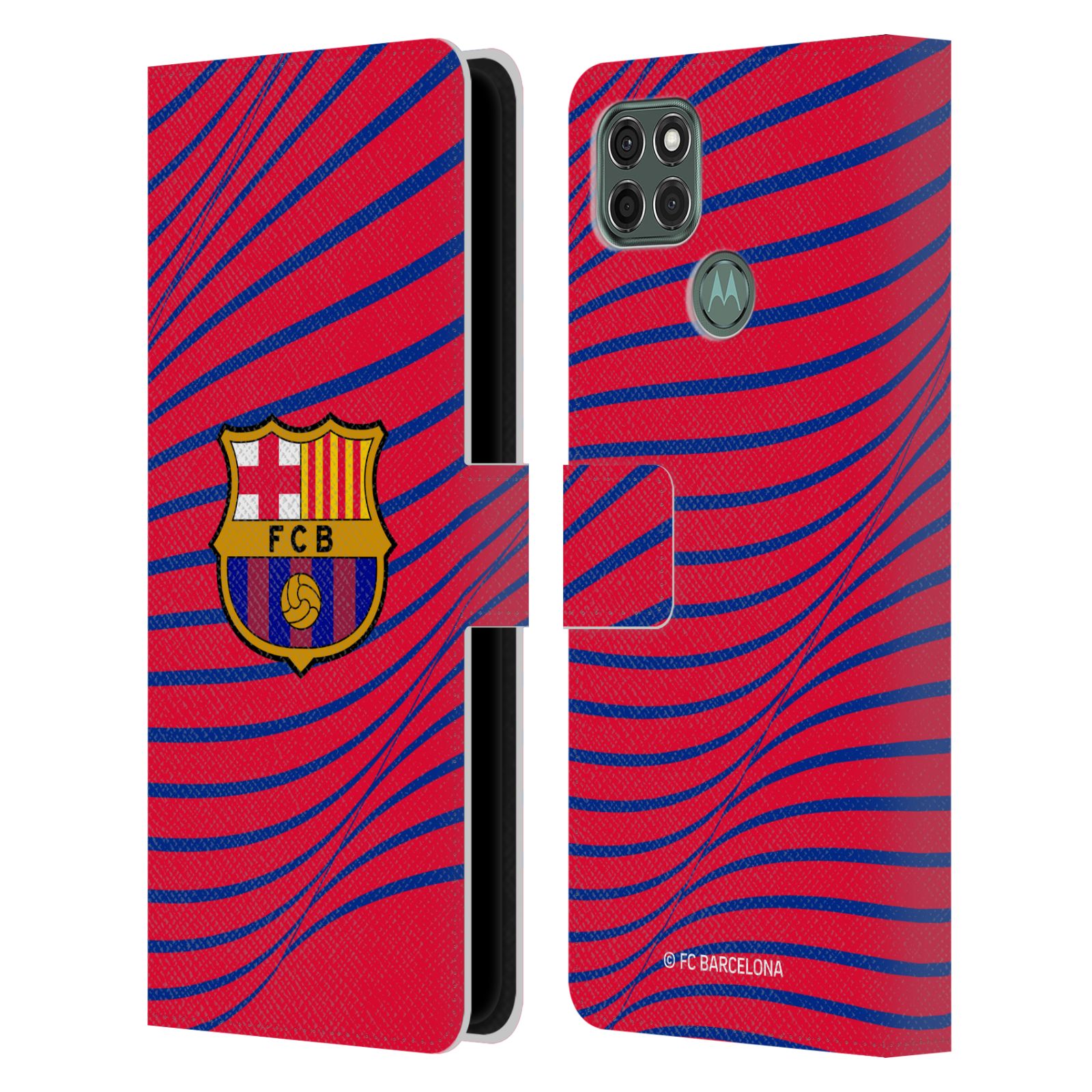 Pouzdro na mobil Motorola Moto G9 POWER - HEAD CASE - FC Barcelona - Grafická textura logo