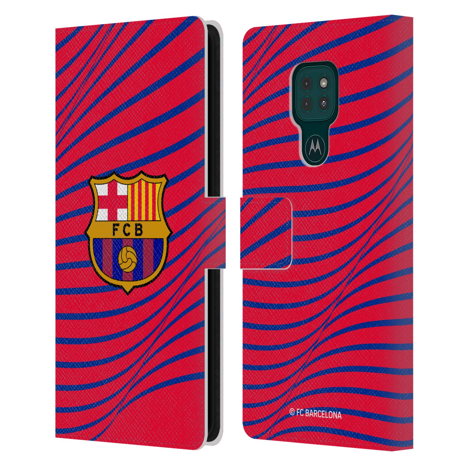 Pouzdro na mobil Motorola Moto G9 PLAY - HEAD CASE - FC Barcelona - Grafická textura logo