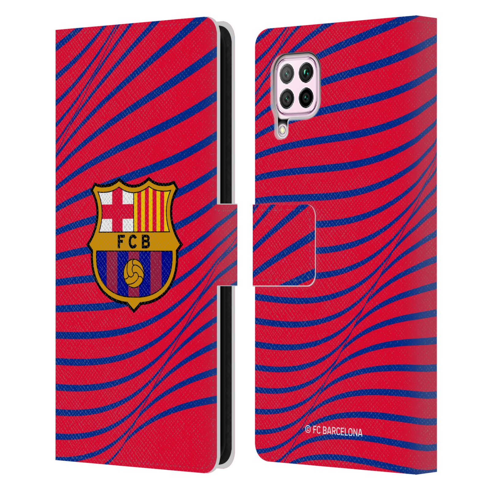 Pouzdro na mobil Huawei P40 LITE - HEAD CASE - FC Barcelona - Grafická textura logo