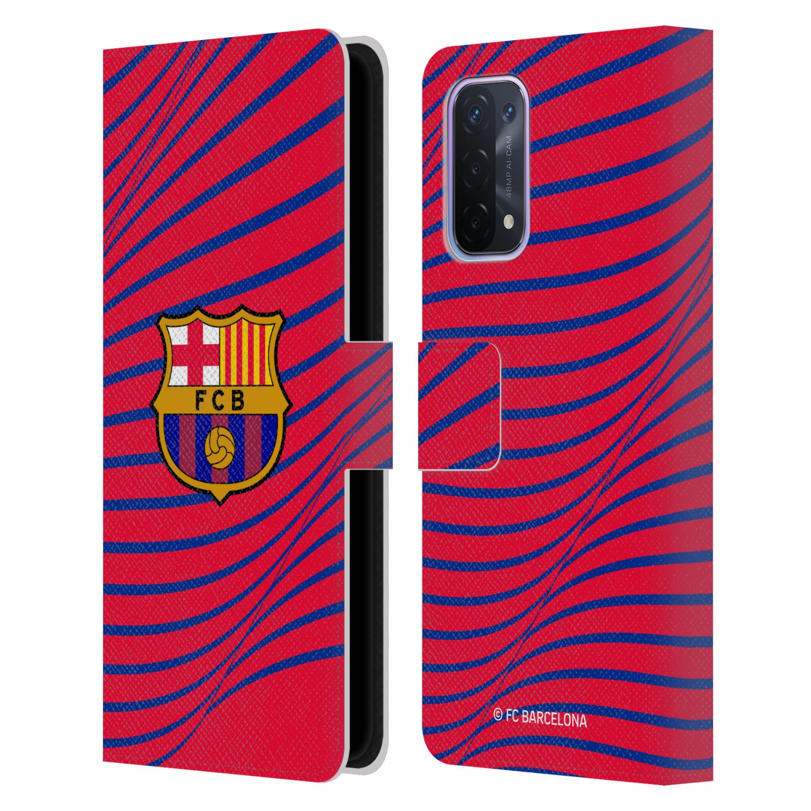 Pouzdro na mobil Oppo A54 5G - HEAD CASE - FC Barcelona - Grafická textura logo