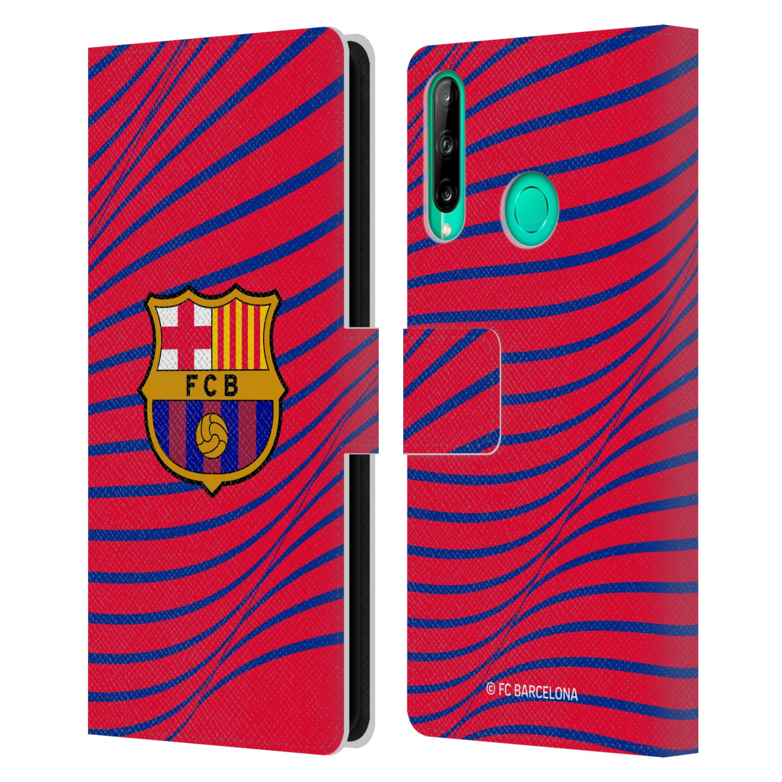 Pouzdro na mobil Huawei P40 LITE E - HEAD CASE - FC Barcelona - Grafická textura logo