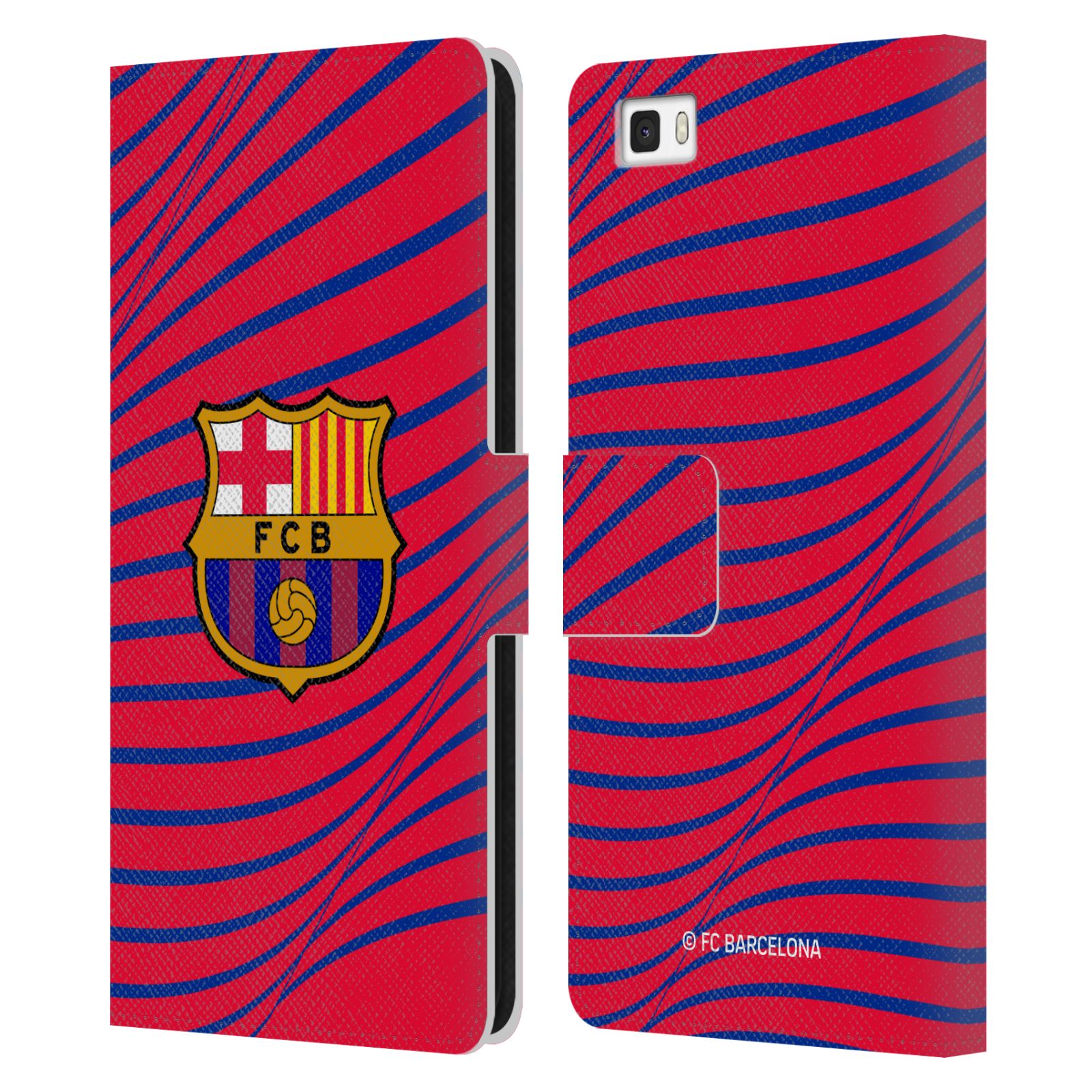 Pouzdro na mobil Huawei P8 LITE - HEAD CASE - FC Barcelona - Grafická textura logo
